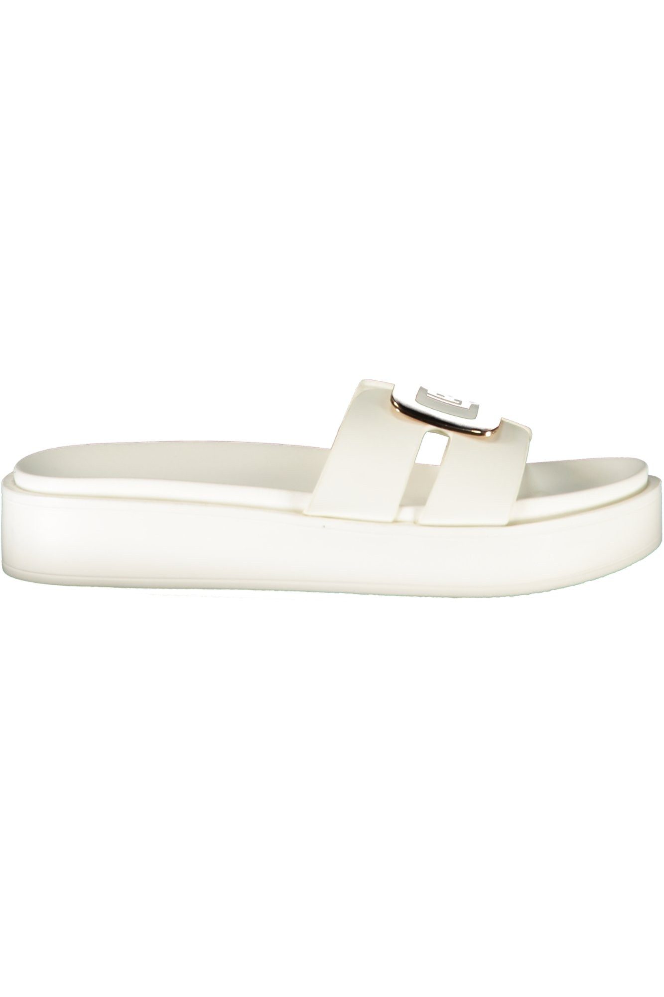 Laura Biagiotti Zehentrenner Elegante Damensandalen in Weiß mit Logo –