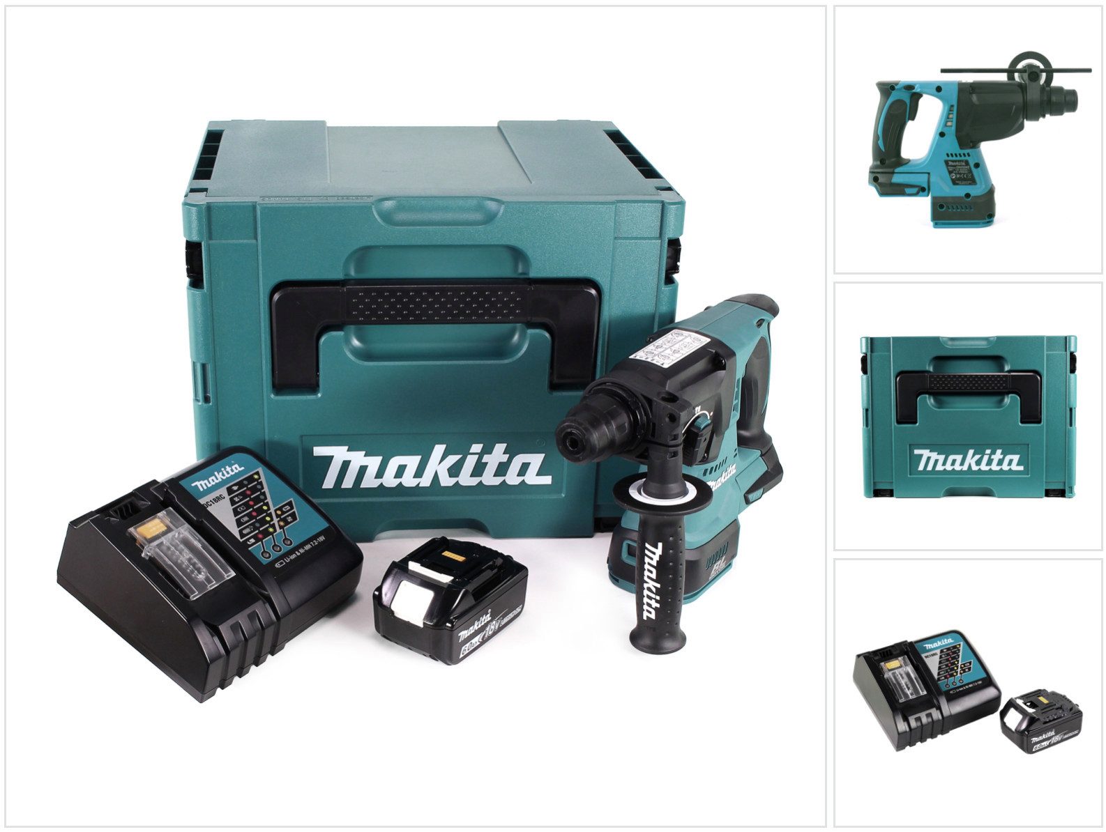 Schlagbohrmaschine DHR 242 RG1J Akku Bohrhammer 18V 2,0J SDS-plus Brushless + 1x Akku 6