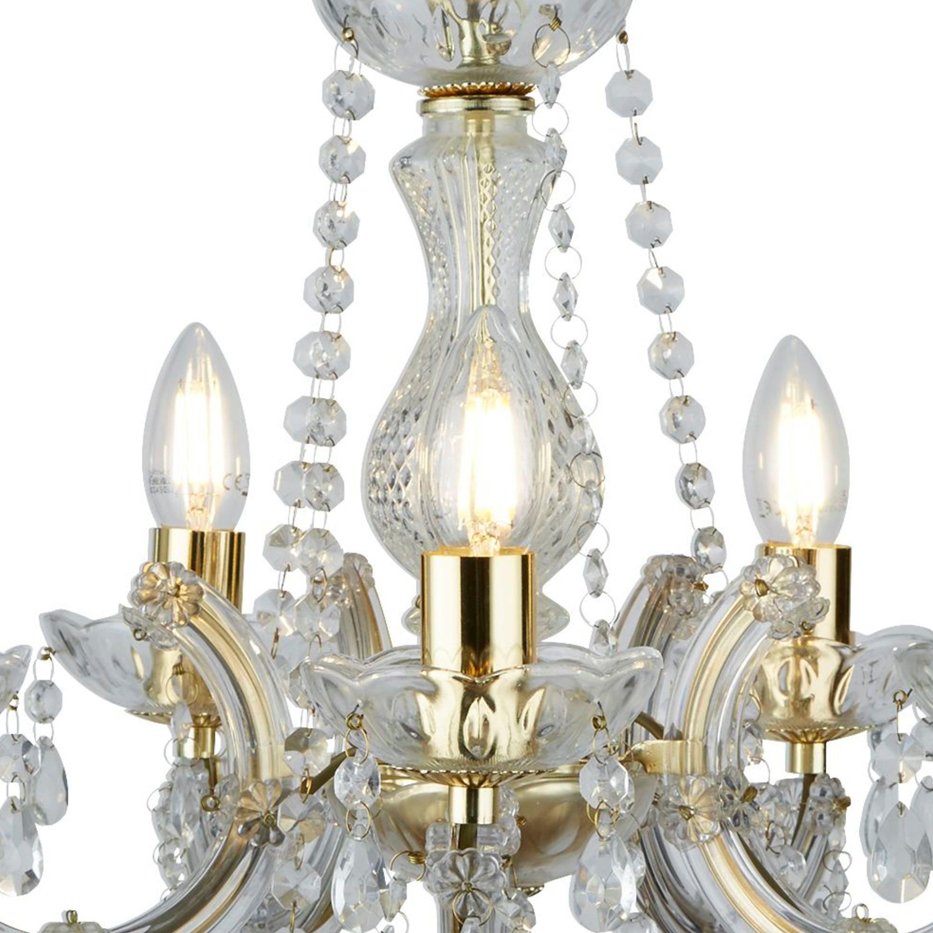 Searchlight Kronleuchter Marie Therese 5Lt Pendant, Leuchtmittel wechselbar – Bild 4 von 5