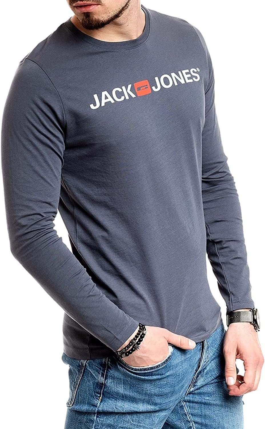 Jack & Jones Langarmshirt mit Printaufdruck