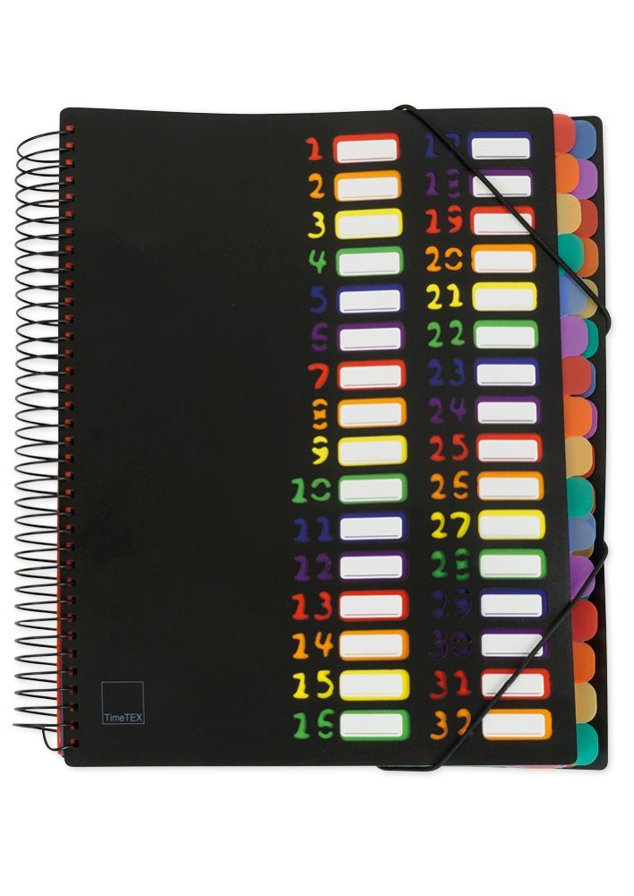 TimeTEX Fächermappe Tisch-Fächermappe 1-32 A4, farbig günstig online kaufen