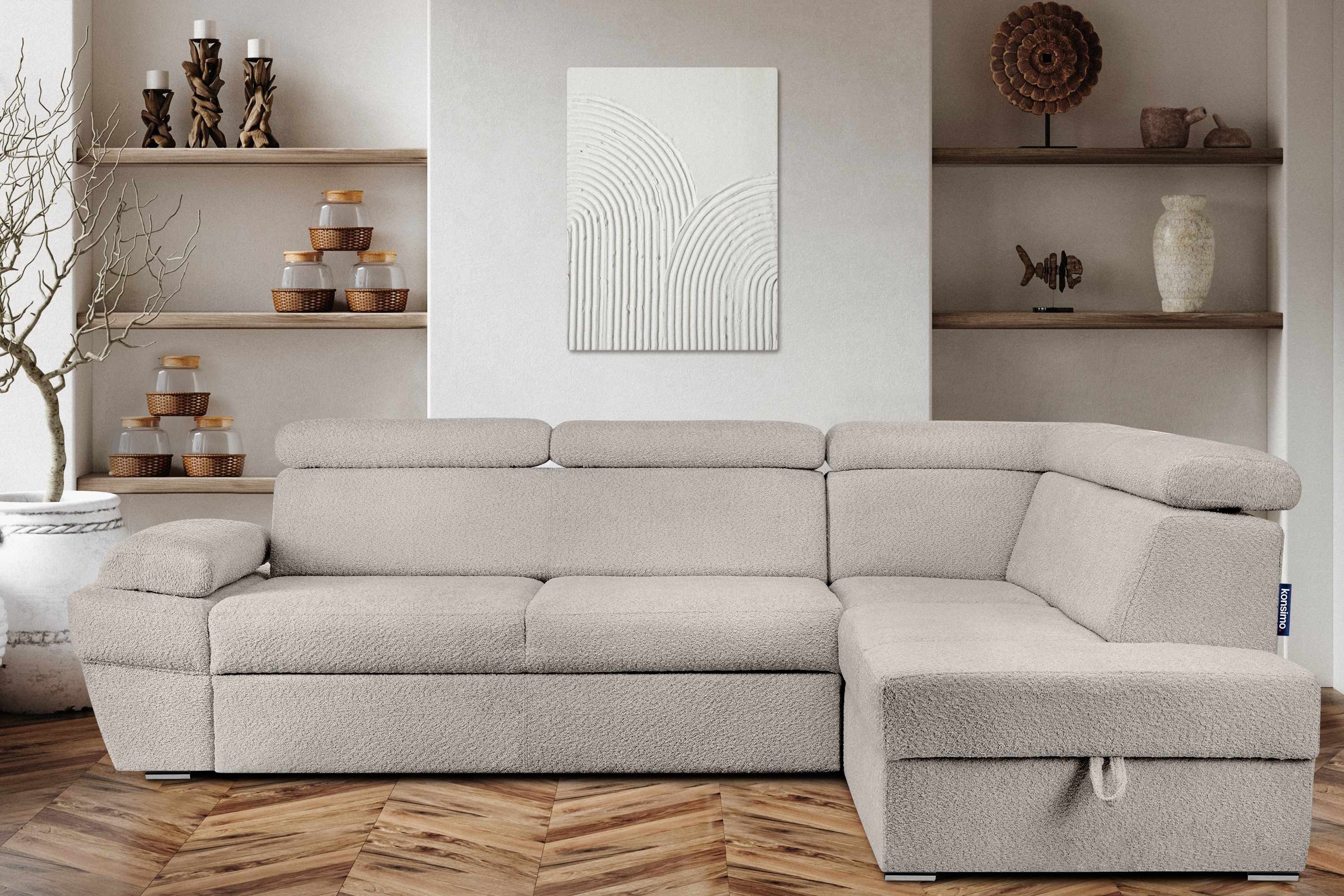 KONSIMO® Ecksofa RATLO Ecksofa, mit Bettfunktion günstig online kaufen