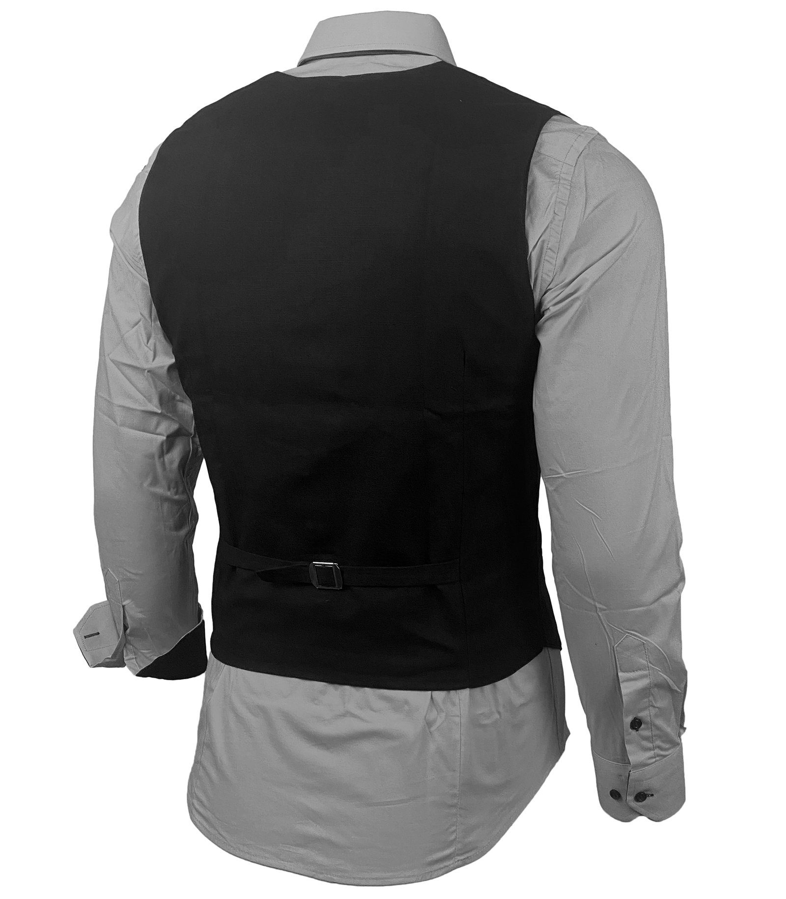 Baxboy Langarmhemd Baxboy Hemd/Weste/Krawatte Set Business Herrenanzug-Set HWKR B-101