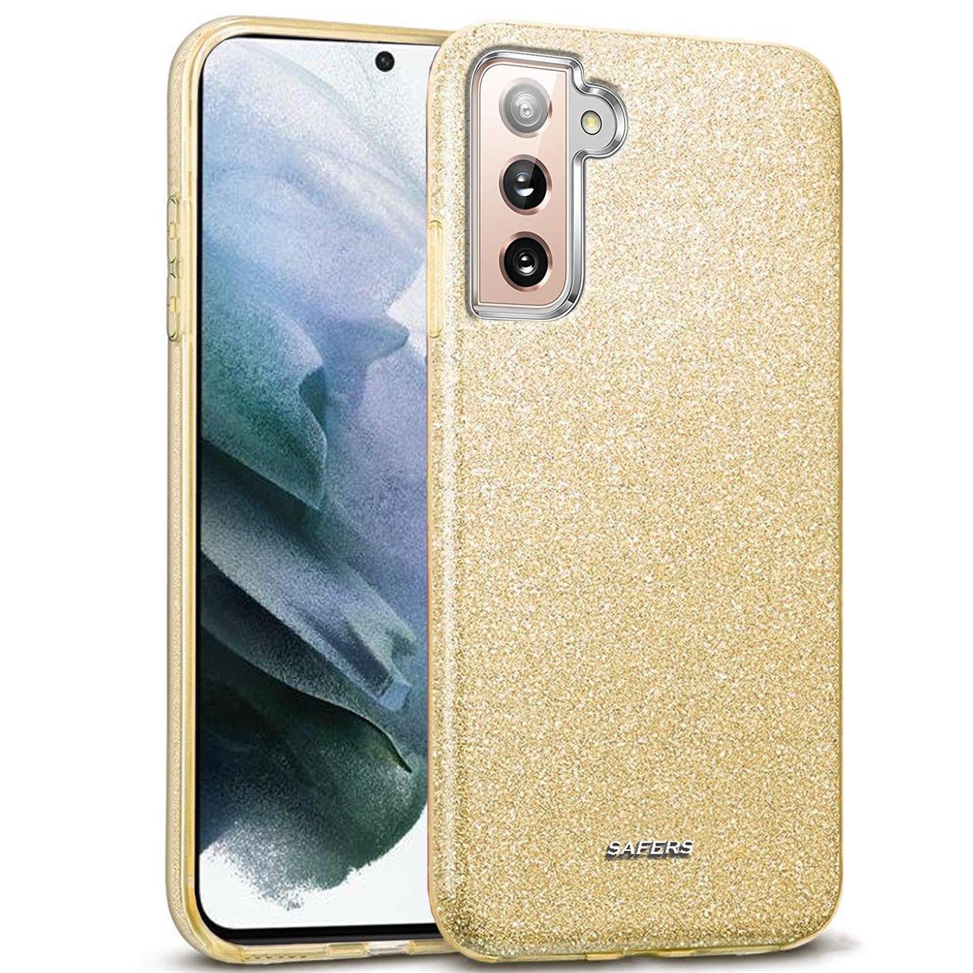 CoolGadget Handyhülle Glitzer Glamour Hülle für Samsung Galaxy S21 FE 6,4 Zoll, Slim Case Glossy Effect Cover Schutzhülle für Samsung S21 FE 5G Hülle