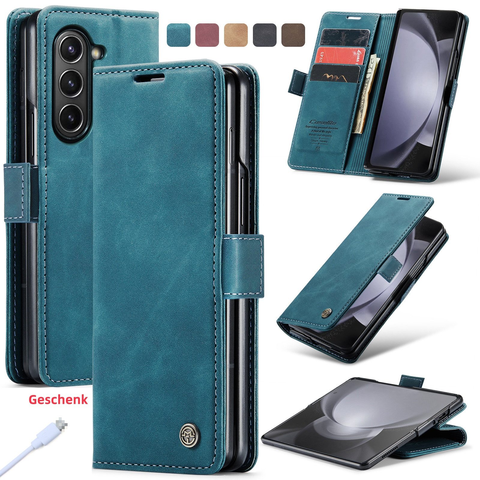 trends for living Handyhülle Hülle Klapp Cover für Samsung Z Fold 4 5 6 W23 Note 10 20 Plus Ultra
