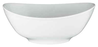 Seltmann Weiden Müslischale Schüssel oval, Weiß, Ø 21 cm, Porzellan