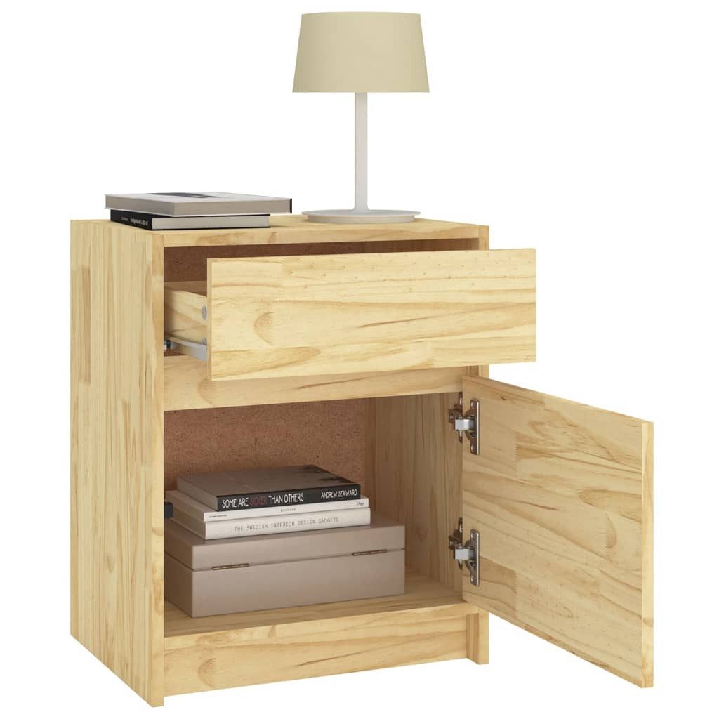 vidaXL Nachttisch NA Nachttische2er Set 40x31x50 cm Massivholz Kiefer