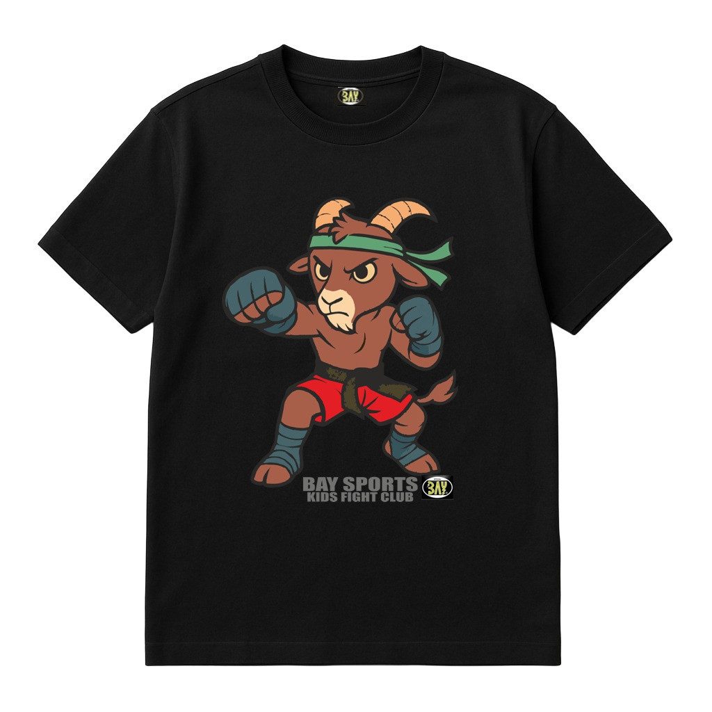 BAY-Sports T-Shirt Steinbock Fight Club Kickboxen Boxen MMA Thaiboxen Muay Thai Karate (Stück) K.O. Goat - Der Steinbock ist los! hochwertiger Print