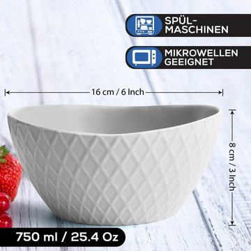 MiaMio Müslischüssel Schüssel Set Palmanova Kollektion (6 x 800 ml)