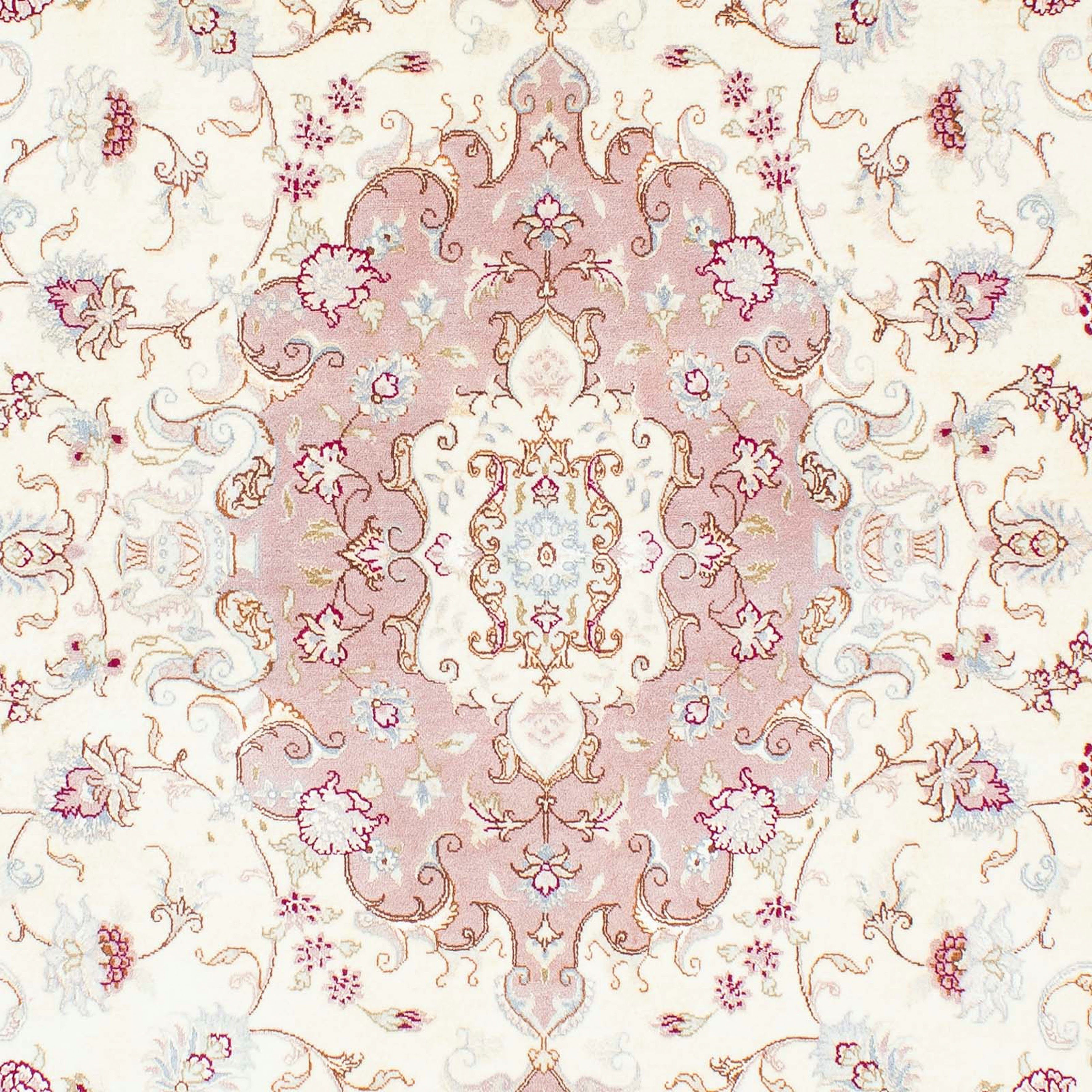 Orientteppich Perser - Täbriz - 246 beige, mm, cm mit Höhe: Einzelstück Zertifikat 7 morgenland, Handgeknüpft, 167 Wohnzimmer, - Royal - rechteckig, x