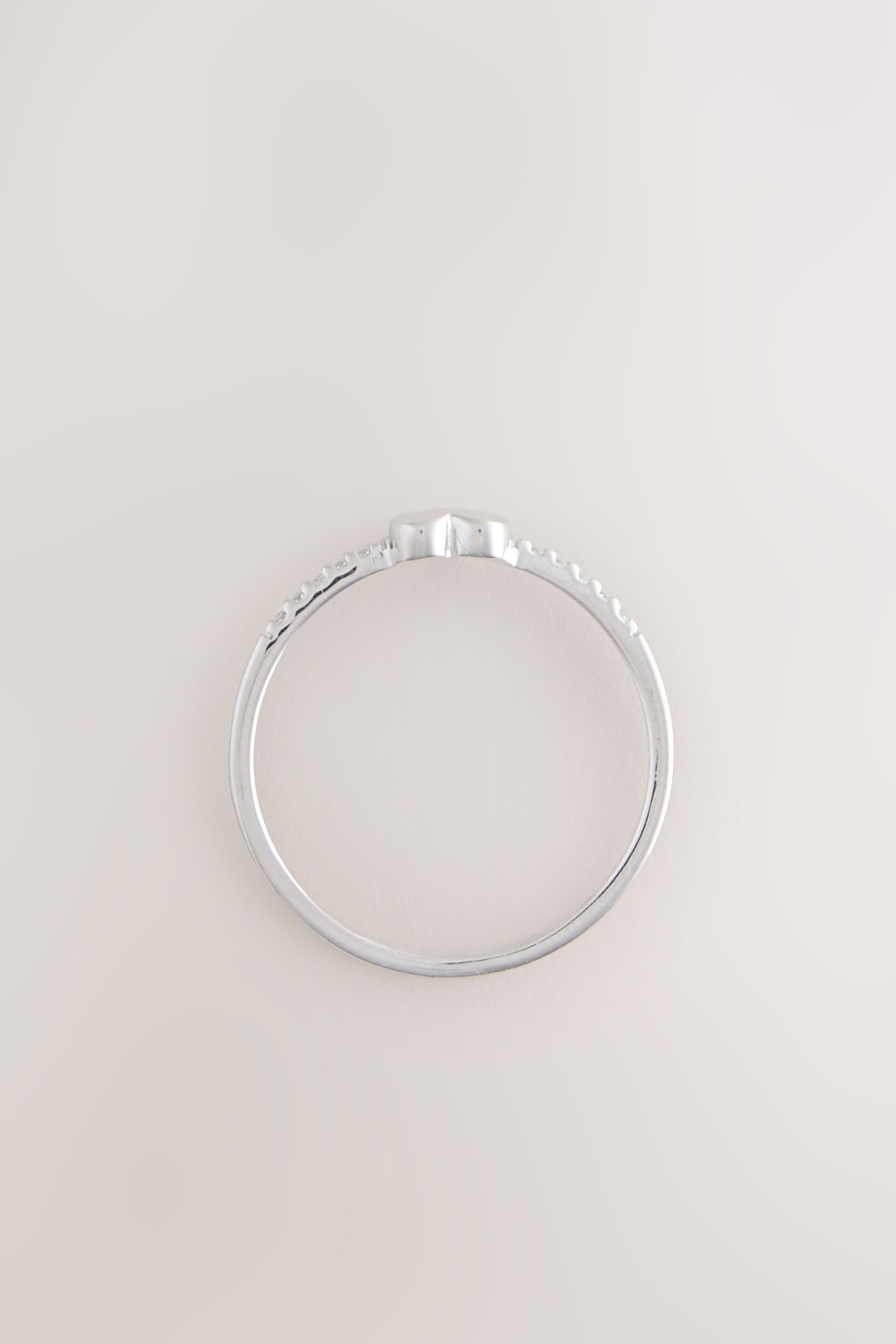 Next Fingerring Ring mit Pavé-Herz (1-tlg)