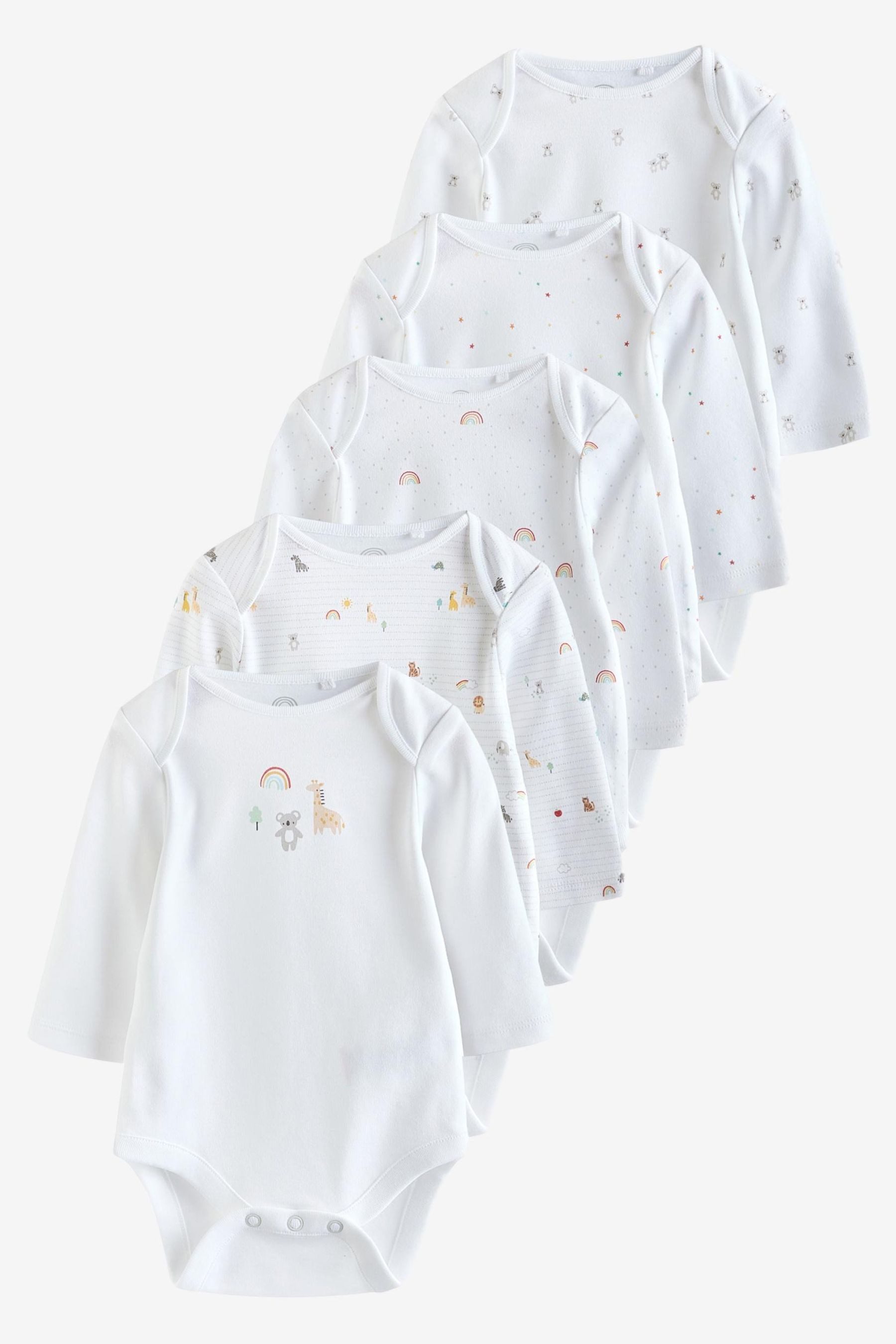 Next Langarmbody Langärmelige Baby Bodysuits, 5er-Pack (5-tlg)