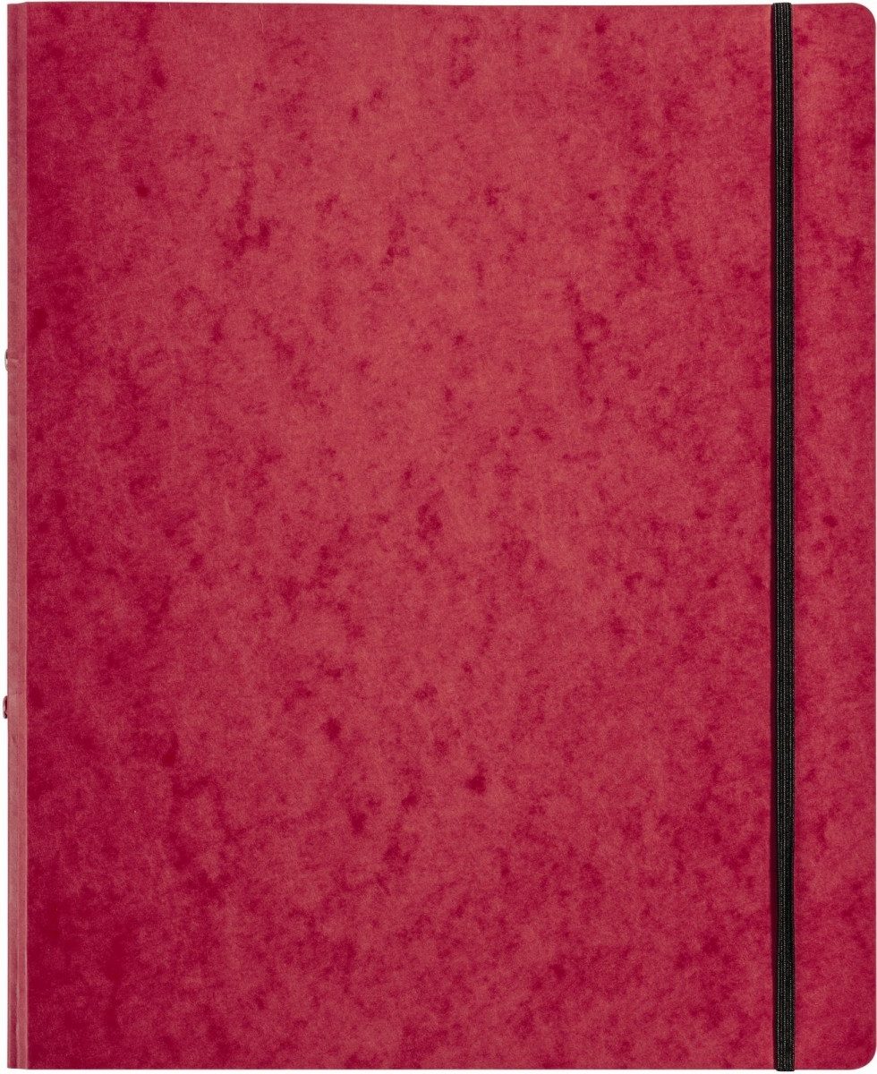 PAGNA Präsentationsordner Ringbuch A4 Gummizug rot Pressspan 2 Ringe 16mm