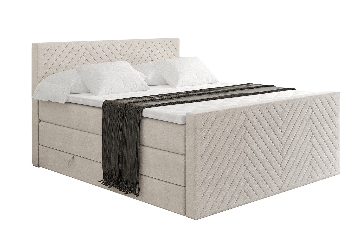 ALTDECOR Boxspringbett VEXA-Z KING (Multipocket-Matratze H4, H3 Matratze Bo günstig online kaufen