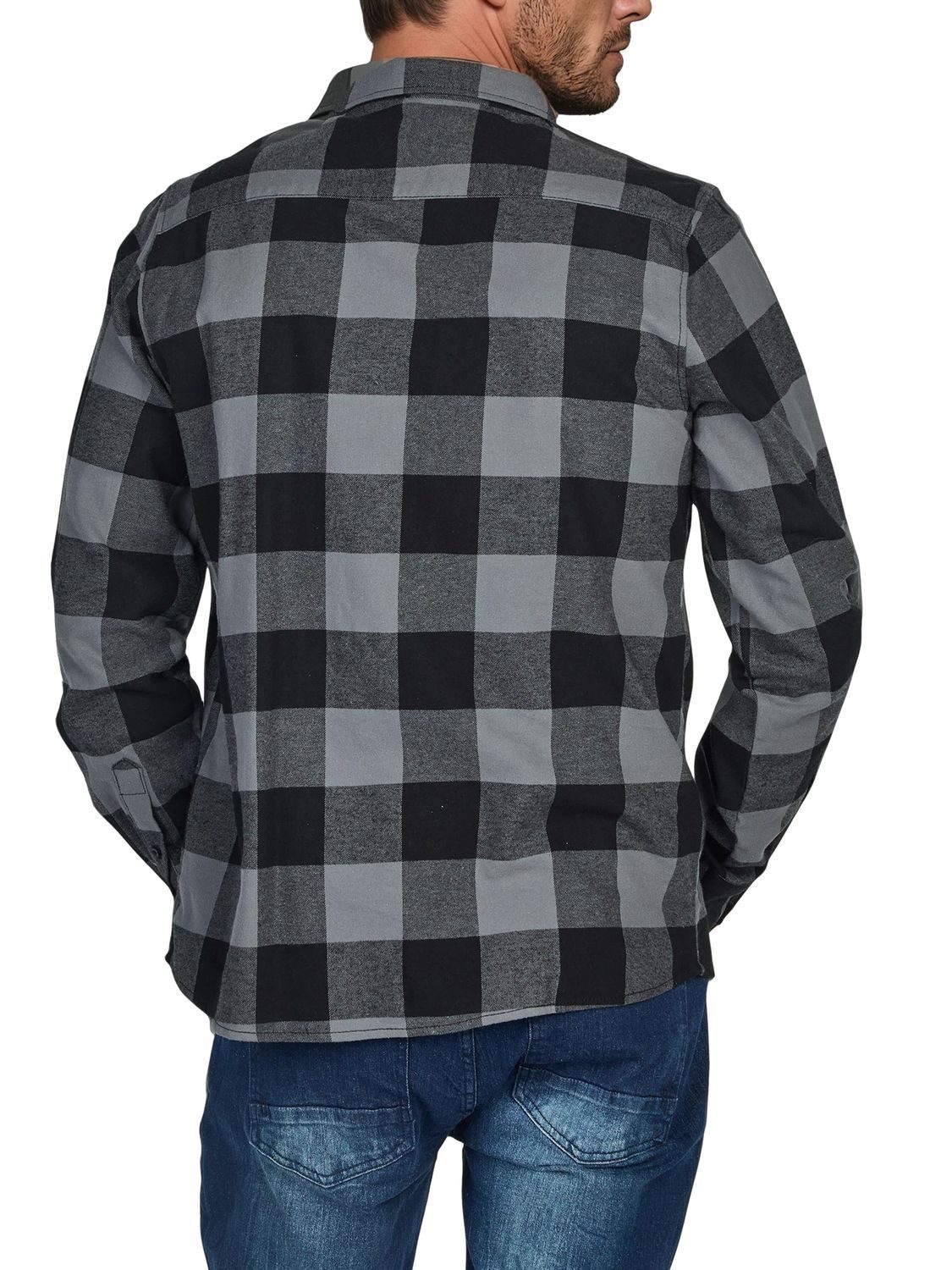 riverso Langarmhemd Herren Karohemd RIVArne Regular Fit (1-tlg)