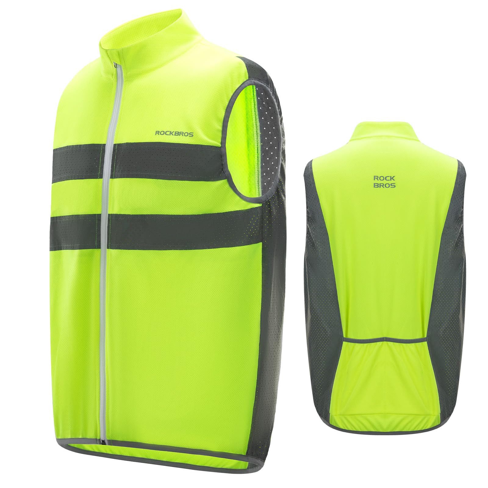 ROCKBROS Fahrradjacke Reflektierende Fahrradweste, reflektierend, atmungsaktiv, winddicht