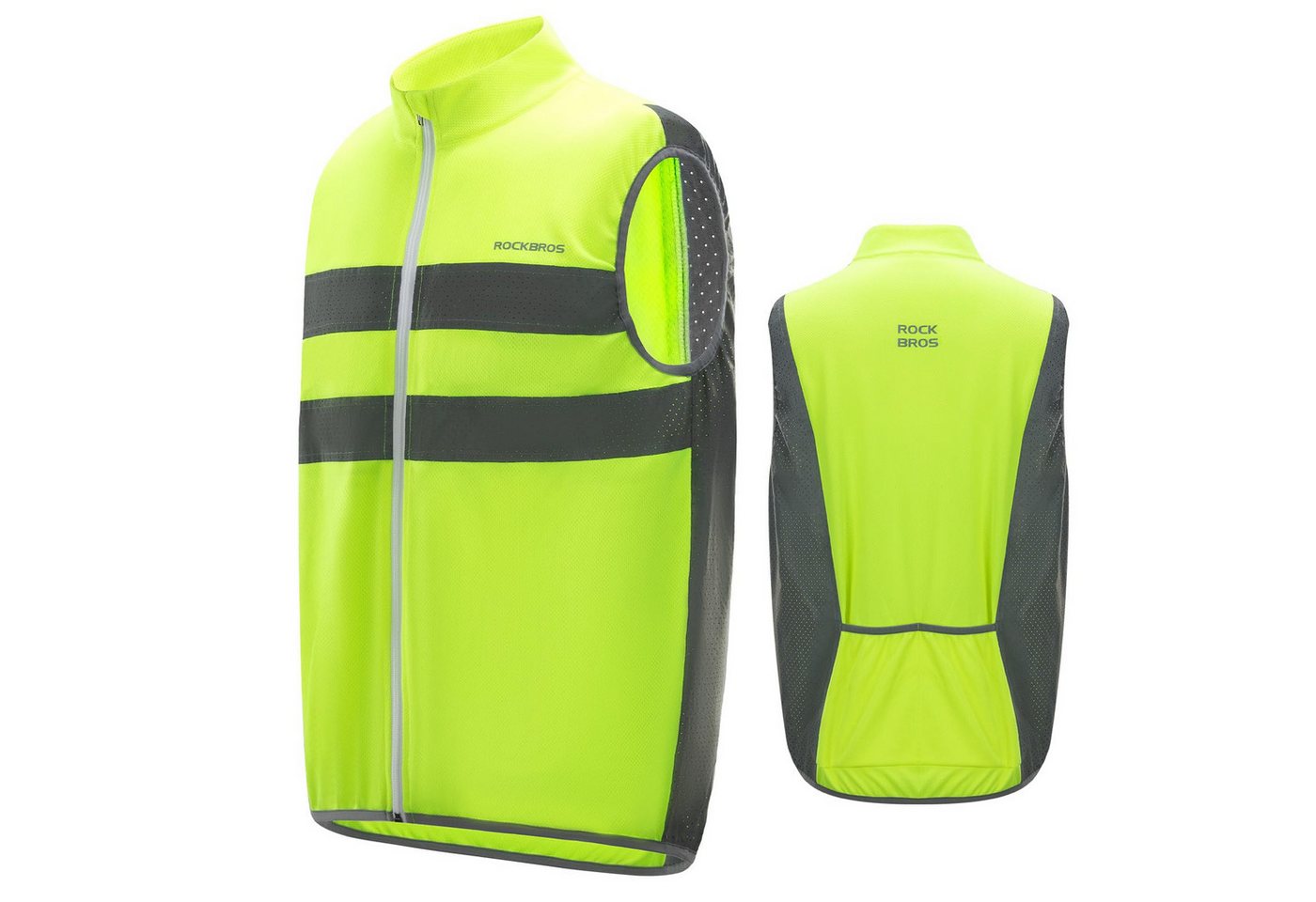 ROCKBROS Fahrradjacke Reflektierende Fahrradweste, reflektierend, atmungsaktiv, winddicht