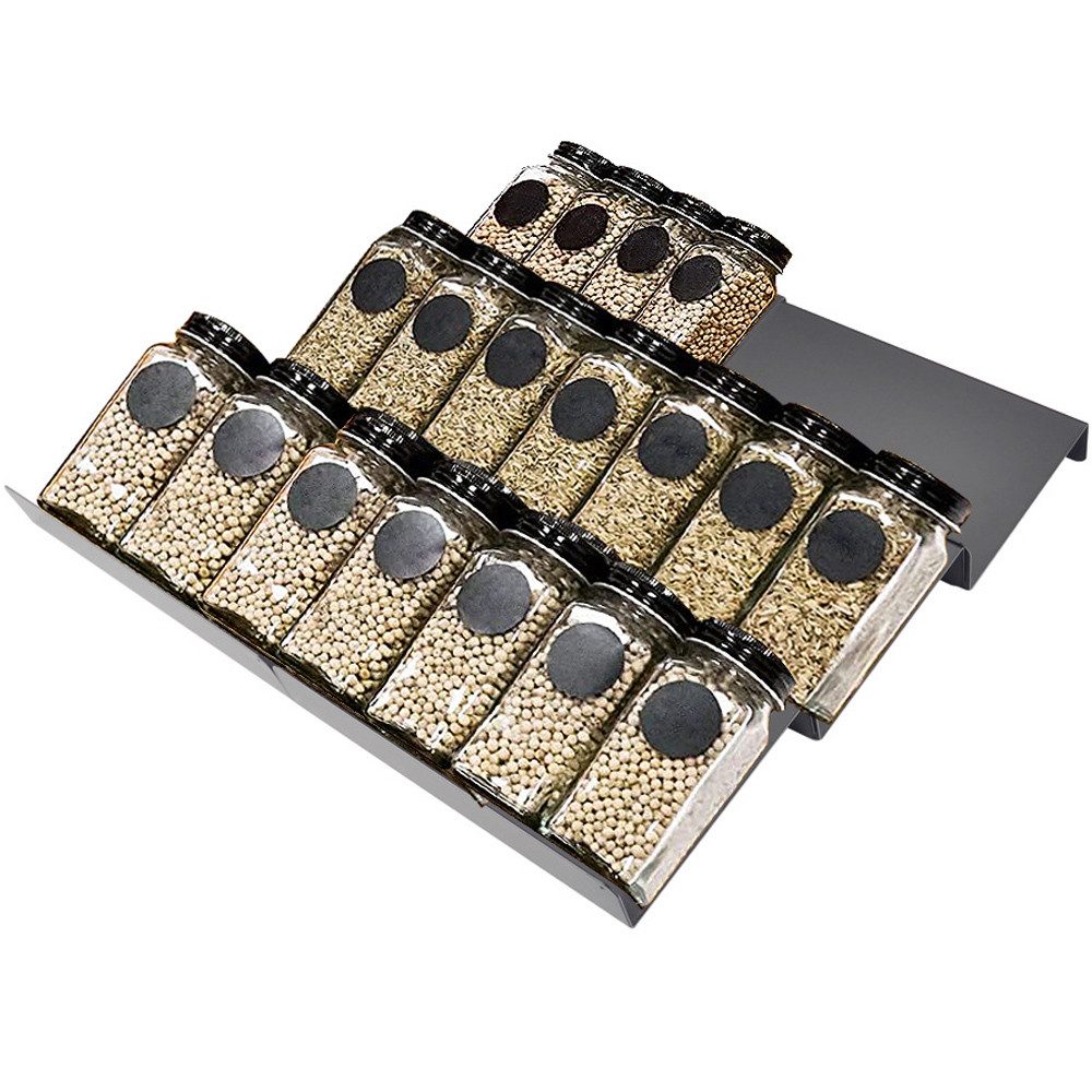 NUODWELL Gewürzregal Gewürzregal Schublade, 6er Set Küchen Gewürztreppe von günstig online kaufen