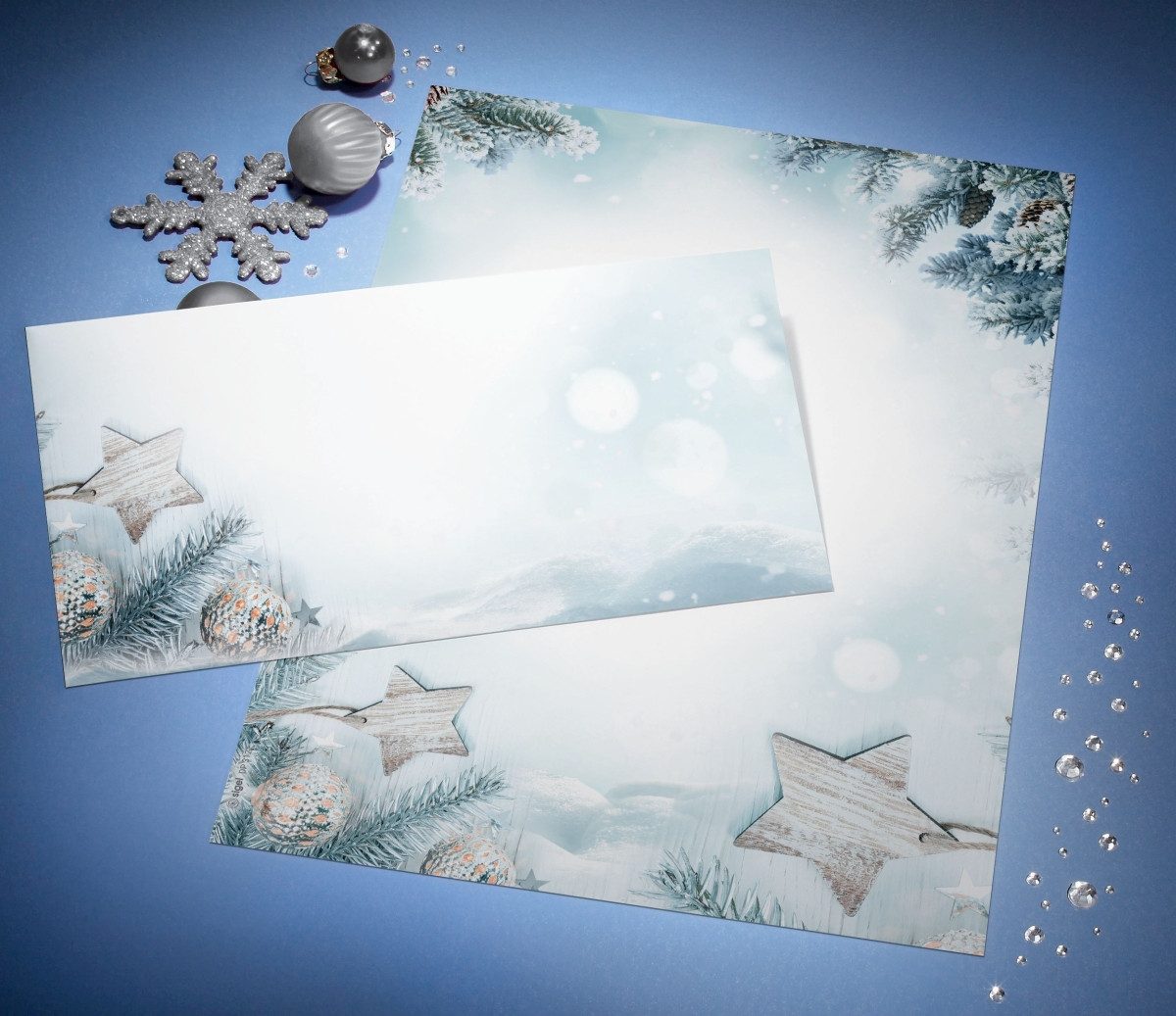 Sigel Designpapier Designpapier Weihnachten A4 90g/qm 25 Blatt Snow Star