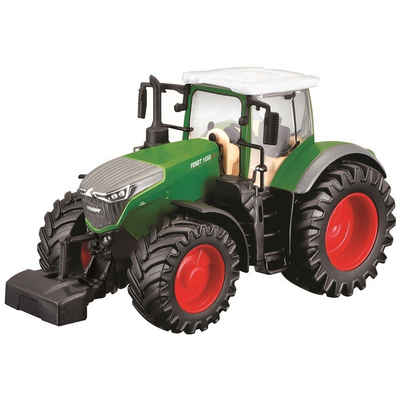 Bburago Spielzeug-Auto Farm Traktor mit Schwungrad Antrieb (10cm) Fendt 1050 Vario