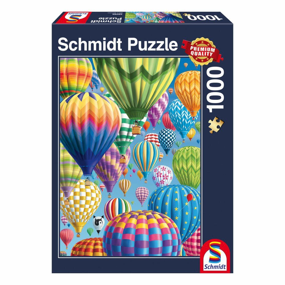 Schmidt Spiele Puzzle Ballon Bunte Ballone im Himmel, 1000 Puzzleteile