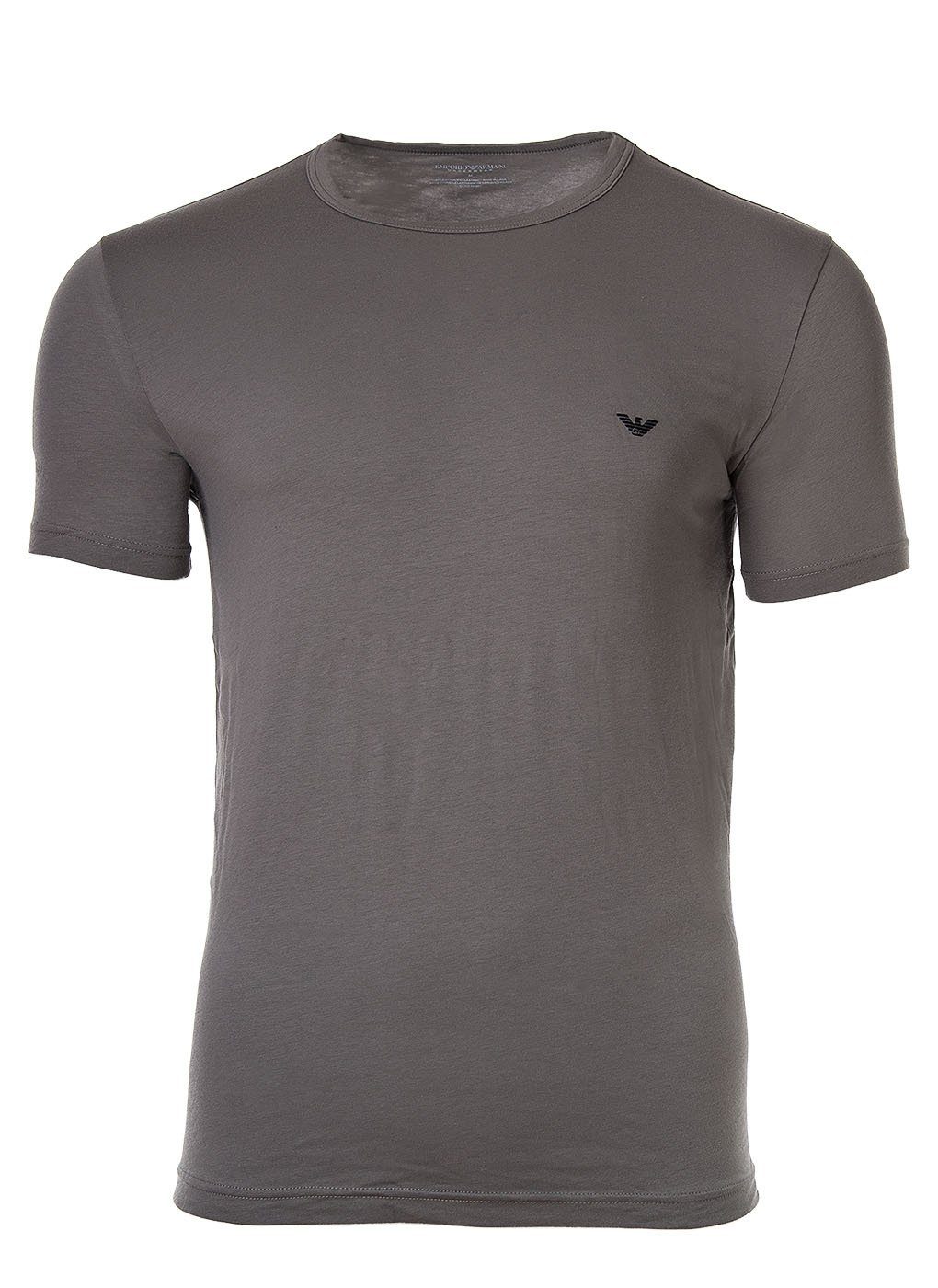 Rundhals Armani schwarz/grau T-Shirt Herren 2er T-Shirt - Crew Emporio Neck, Pack