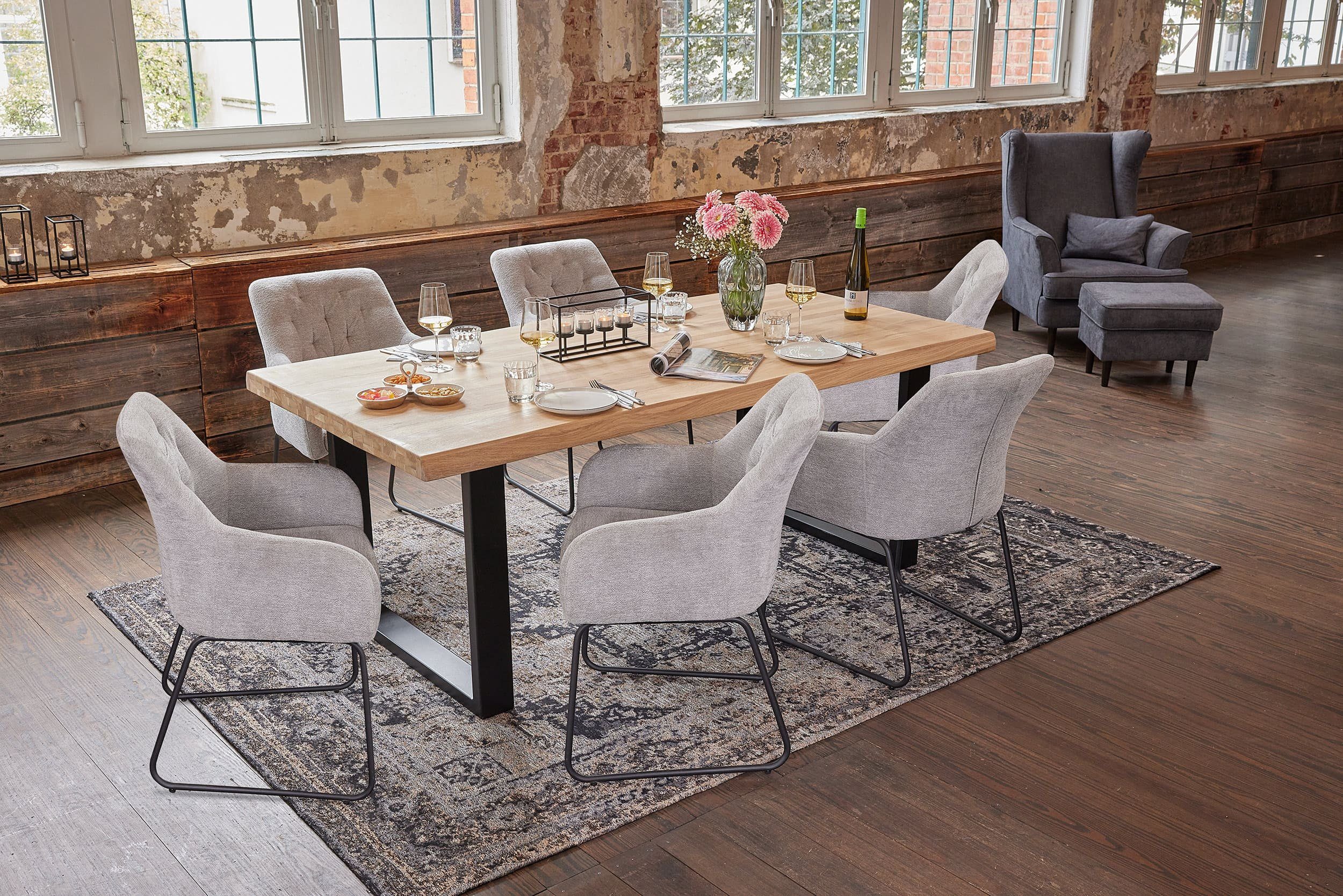 LC Home Essgruppe LC Home »Borkum« Dining Set II Eiche geölt UFuß