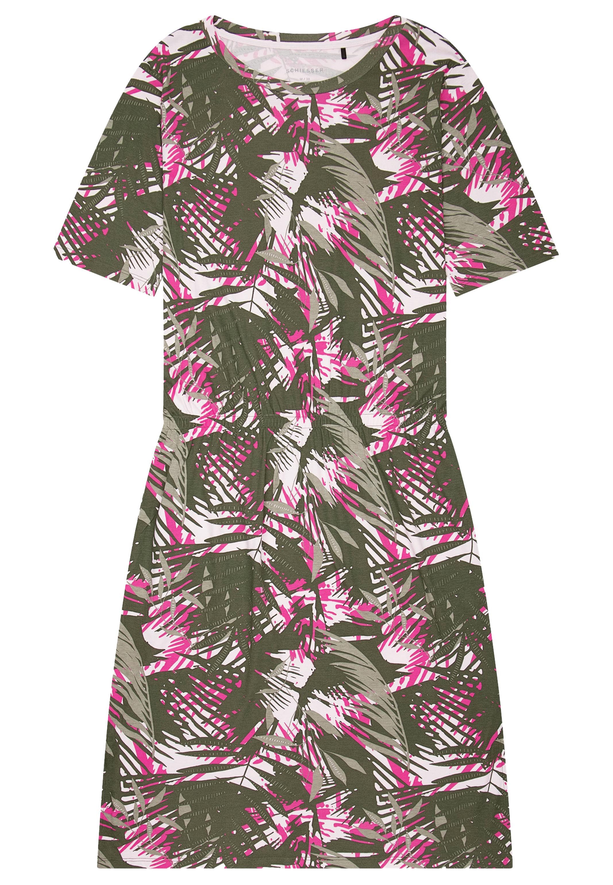 Schiesser Nachthemd Modern Nightwear (1-tlg) Nachthemd - Atmungsaktiv - Modernes Design und stilvoller Print
