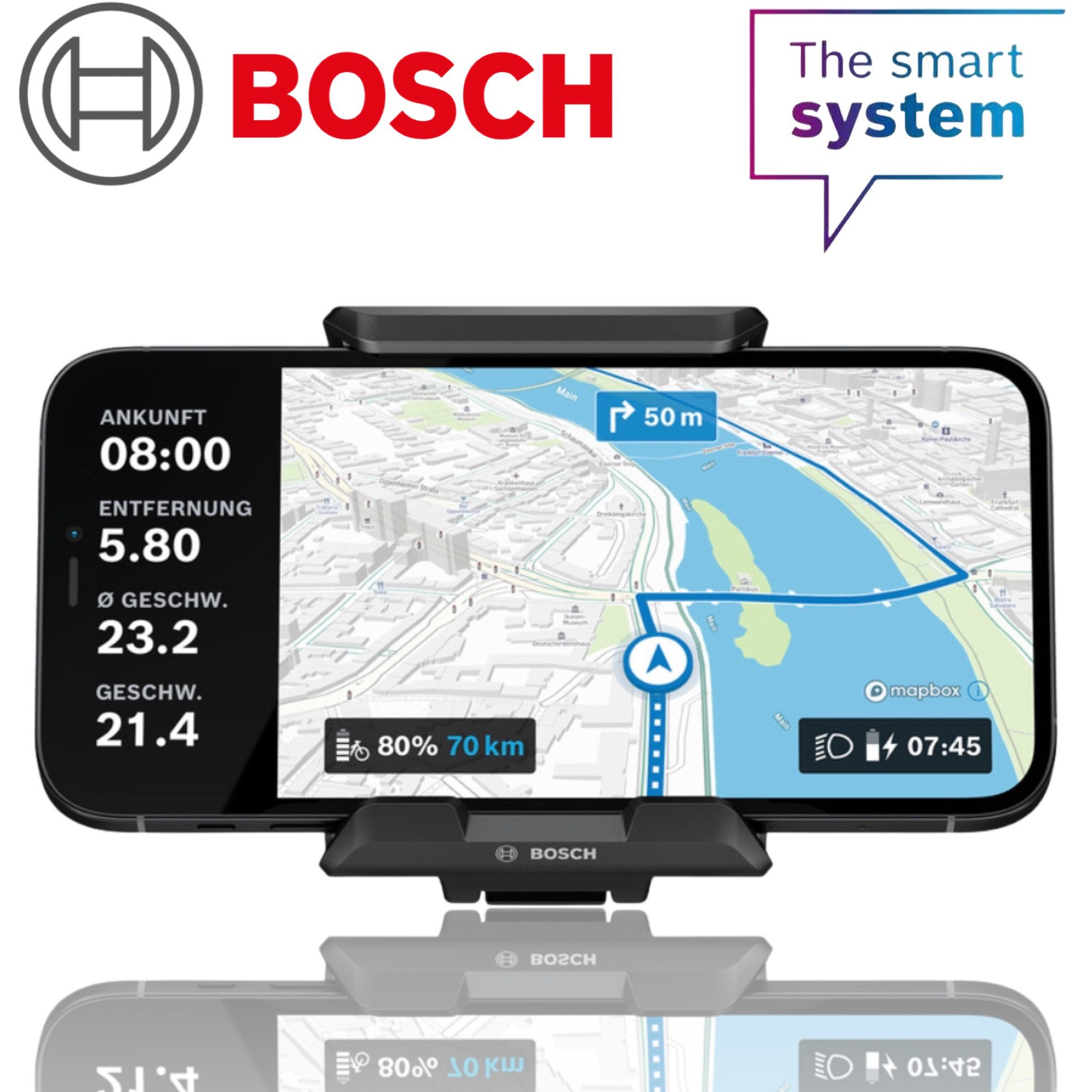 BOSCH Fahrradkurbel Bosch Ebike Nachrüst-Kit Smartphone Grip BSP3200 Smart Handy Halterung