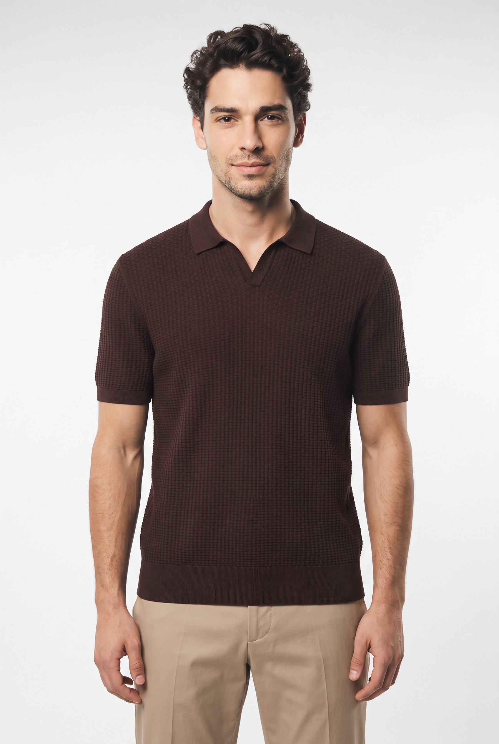 BOSS Kurzarmpullover H-Natalo mit Polokragen, regular fit