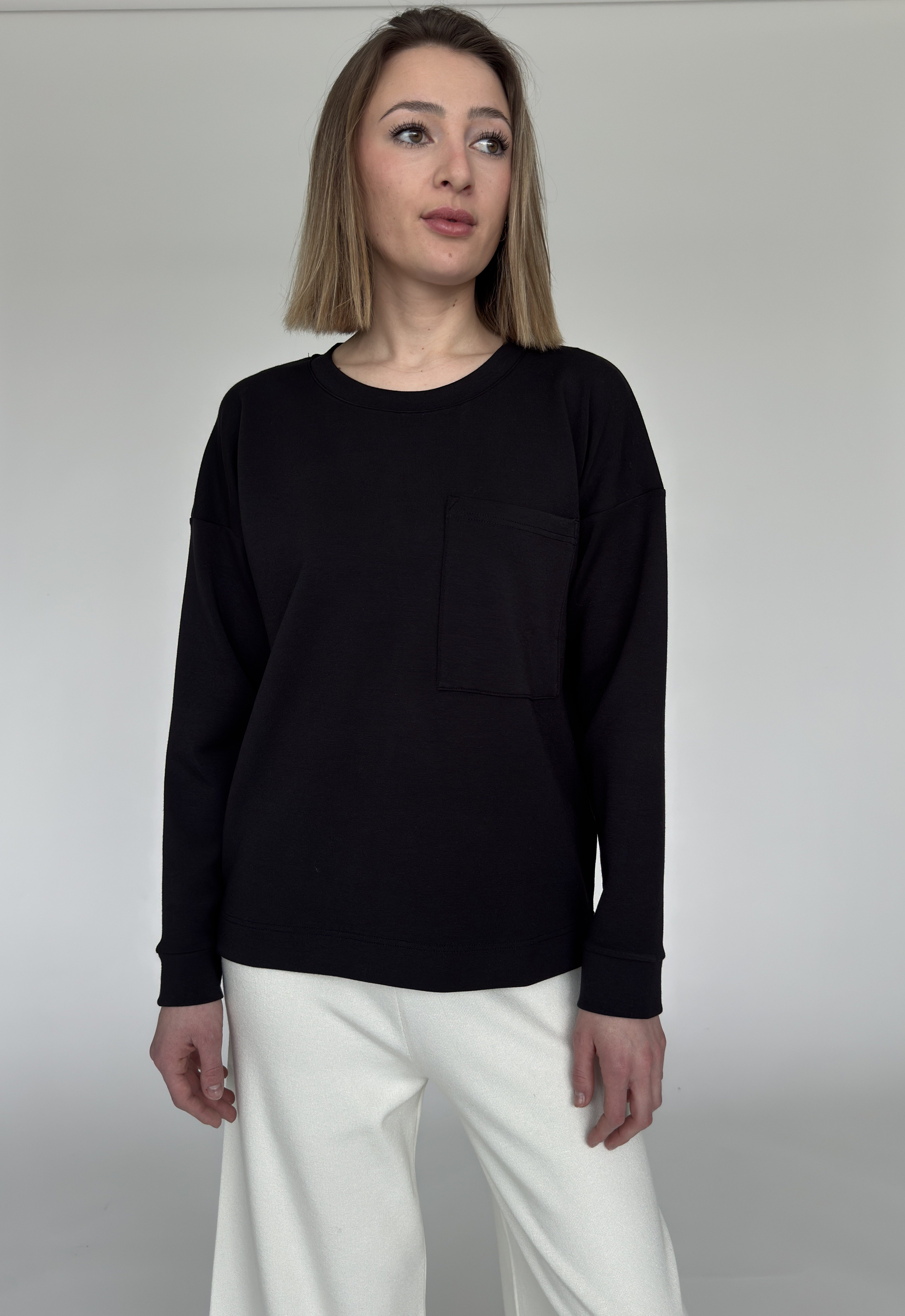 Zuckerwatte Sweatshirt mit Rundhalsausschnitt aus feinem günstig online kaufen