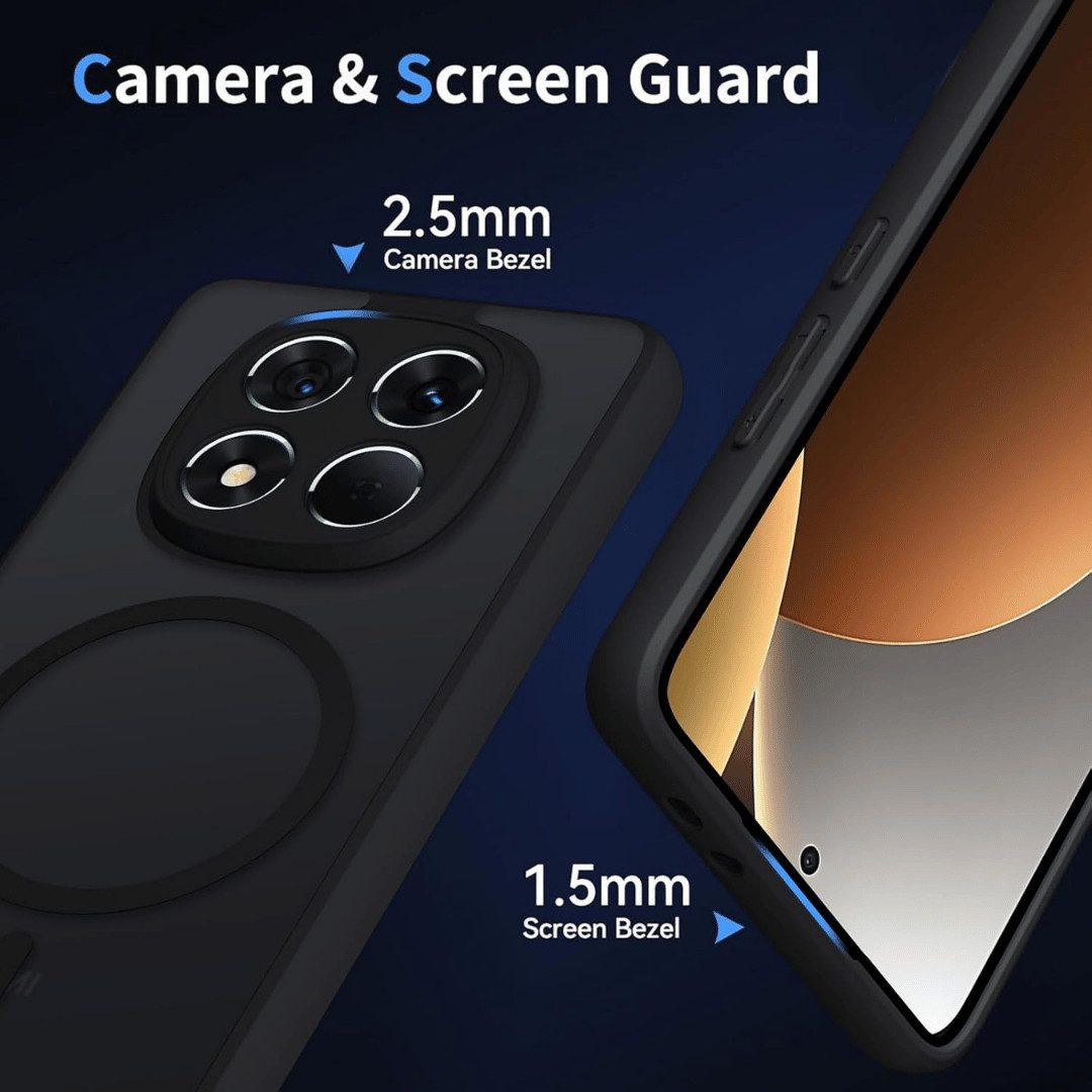 SmartUP Smartphone-Hülle für Xiaomi Redmi Note 15 Pro 5G MagSafe Silikon Schutz Slim Case Cover 6,67 Zoll, MagSafe-Technologie, integrierter Kameraschutz – Bild 3 von 5