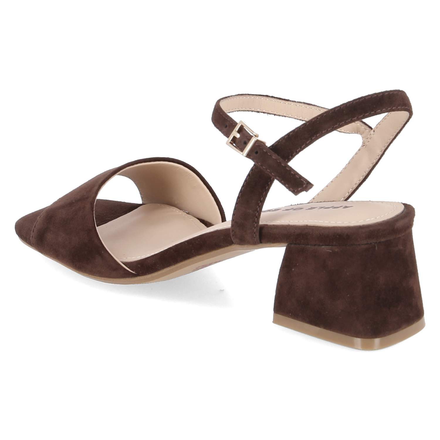 Apple of Eden Apple of Eden FLORE 87 tdm Damen Rauleder brown Sandalette