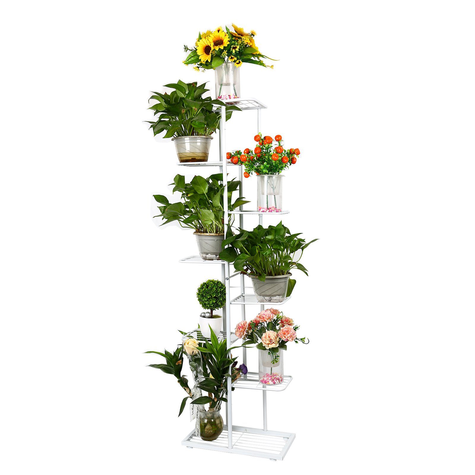 TWSOUL Blumenständer WohnzimmerPflanzenständer (weiß)