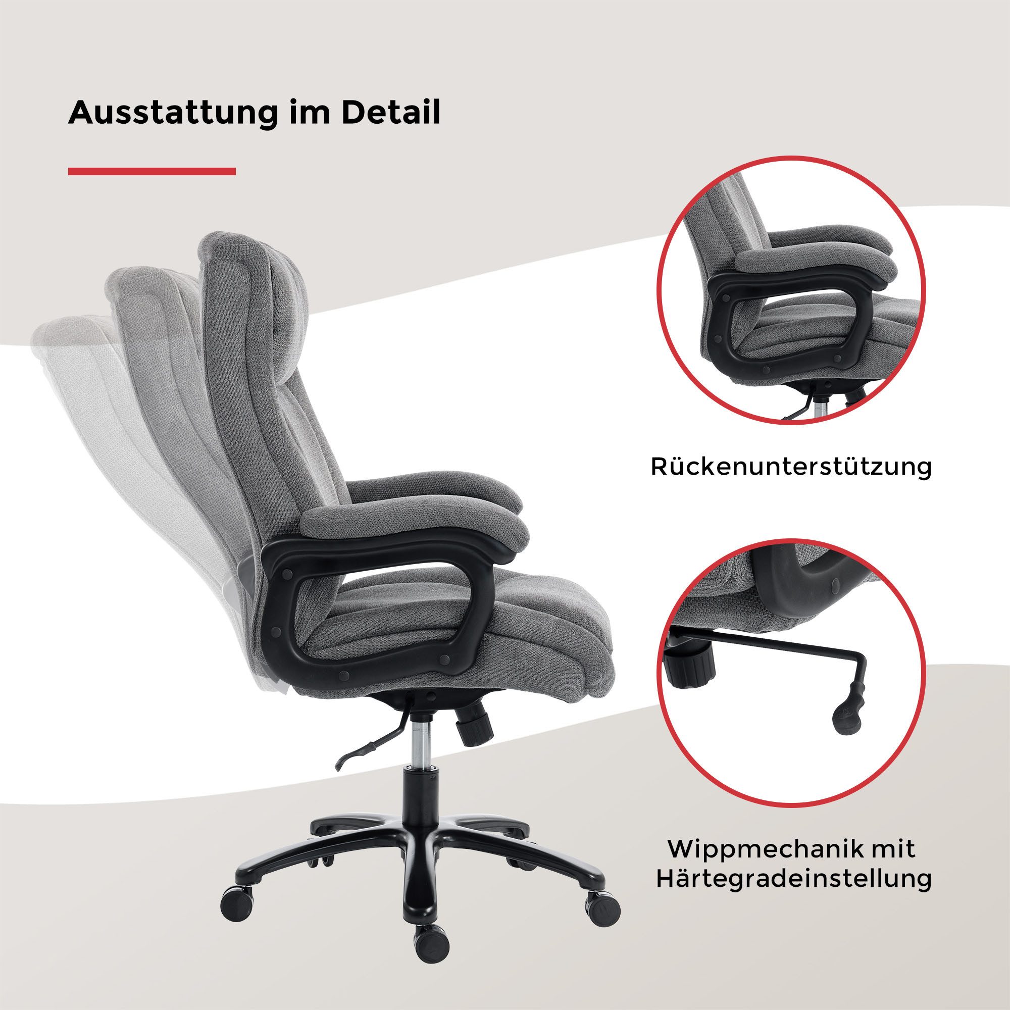 Duo Collection Chefsessel Ivo 200 kg (1 St), bis zu 200 kg belastbar, besonders robust