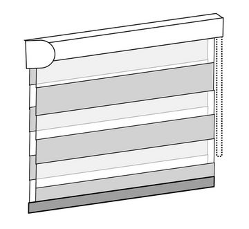 Doppelrollo STRIPES, HOME WOHNIDEEN, Lichtschutz, ohne Bohren, Klemmfix