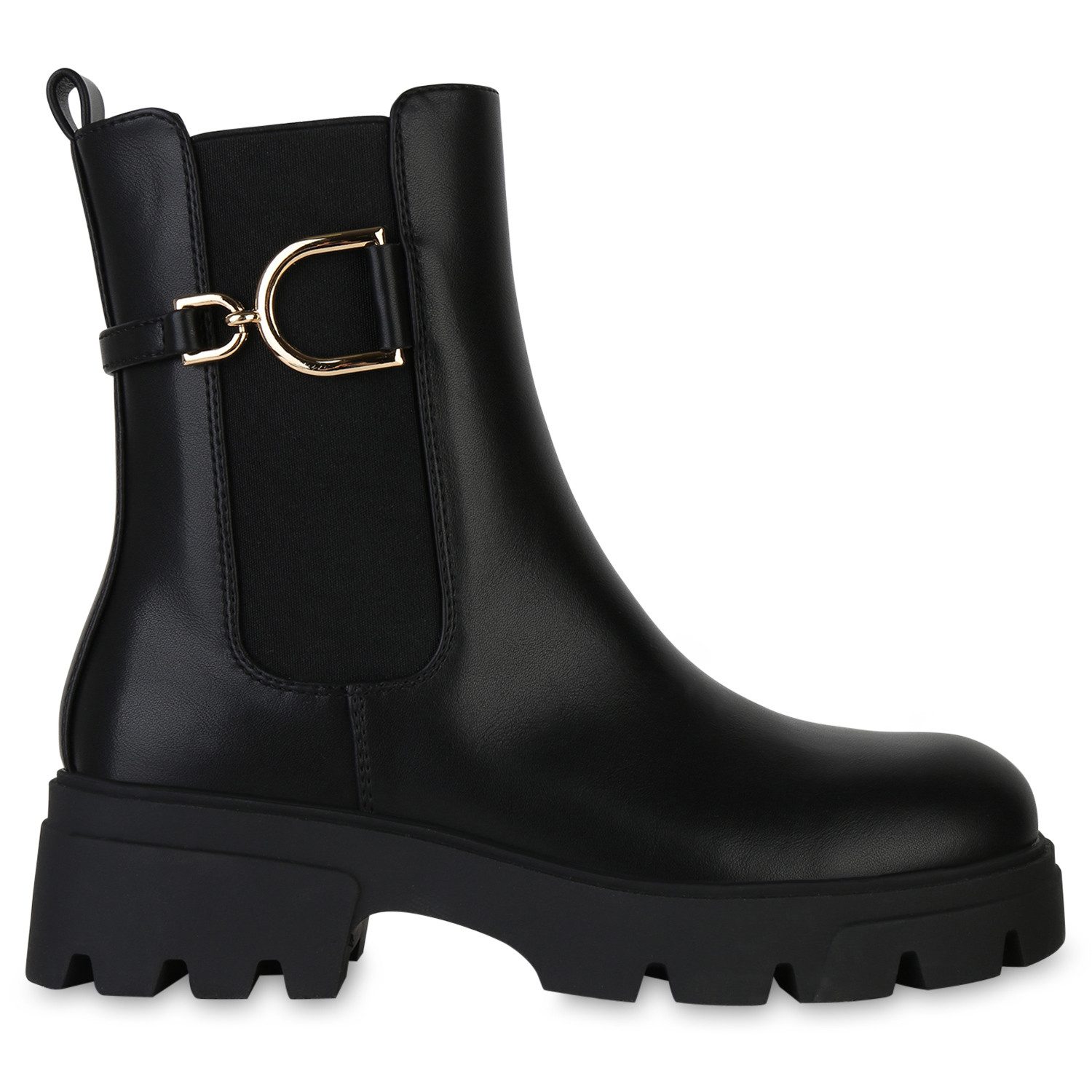VAN HILL 841445 Stiefelette Damen Stiefeletten Esme Klassische Boots mit Blockabsatz & Plateau – Bild 2 von 4