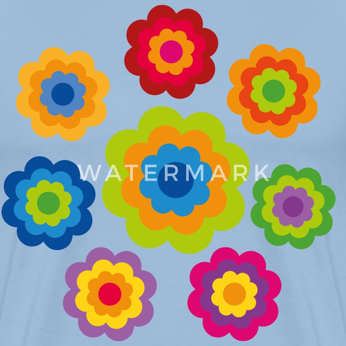 Spreadshirt T-Shirt 70er Jahre Hippie Flower günstig online kaufen