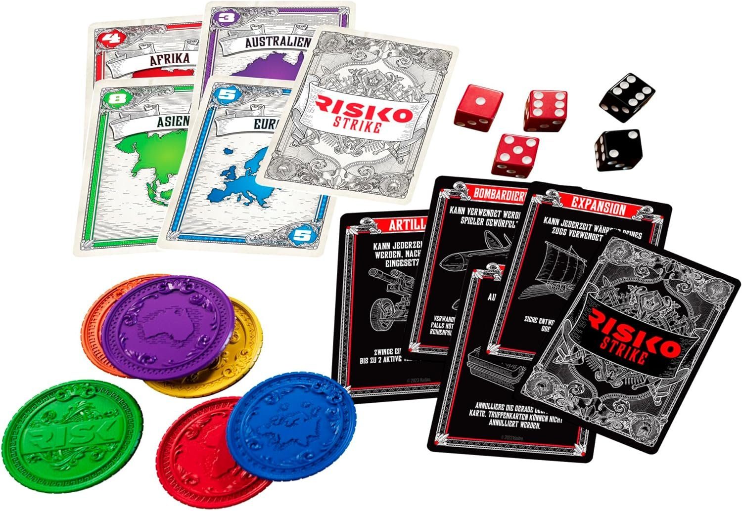 Hasbro BUNDLE Jahre Strike - Risiko Jubiläums-Ausgabe Brettspiel Spiel, 60 + Kartenspiel