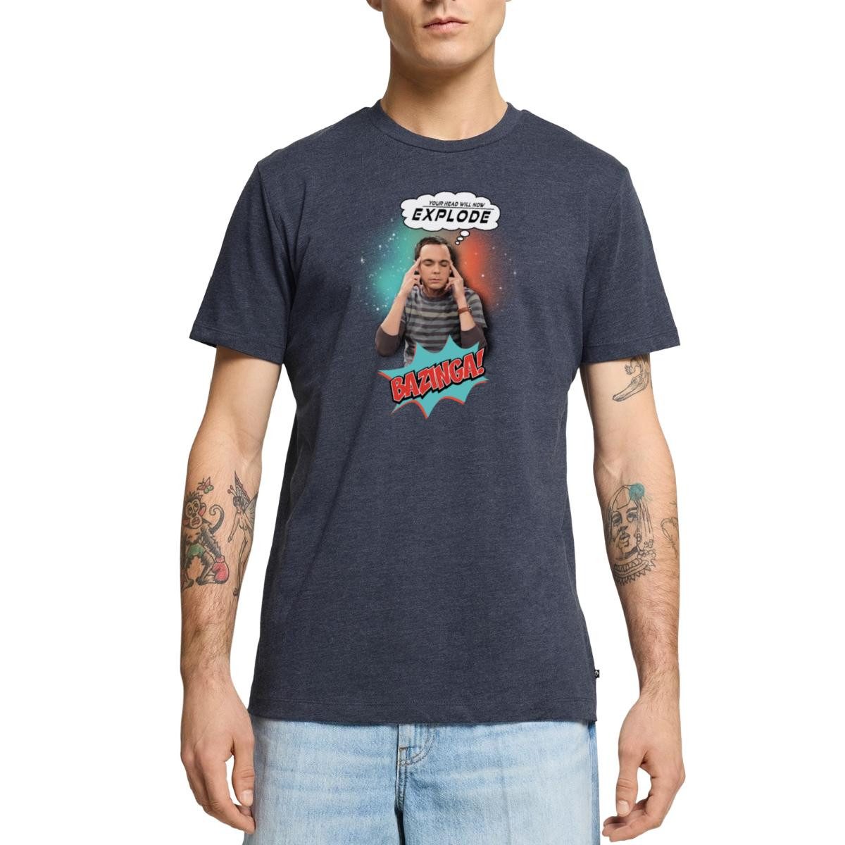 T-Shirt The Big Bang Theory Sheldon Head Will Explode Männer Premium T-Shirt