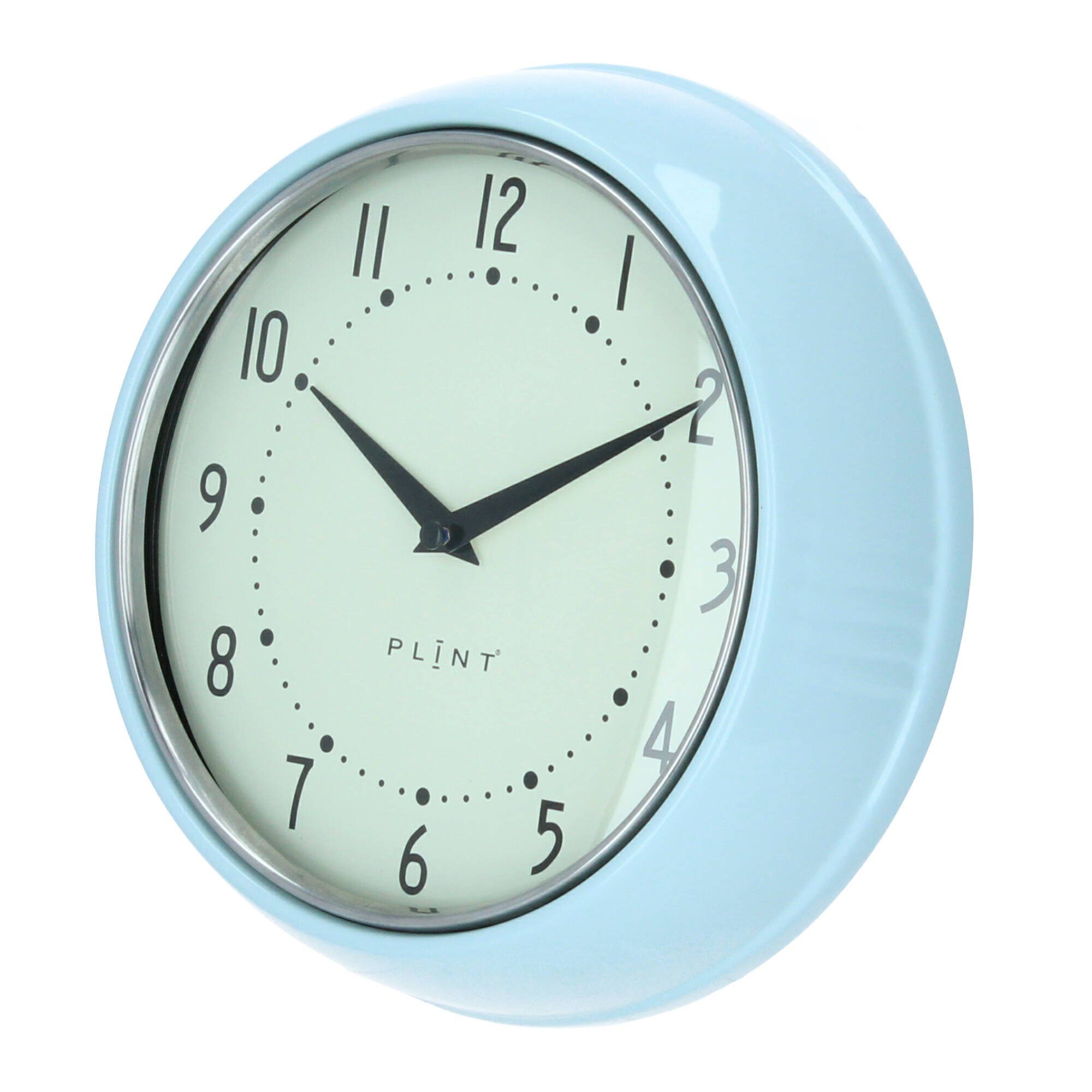 Plint Wanduhr Küchenuhr Retro ice pastellblau günstig online kaufen