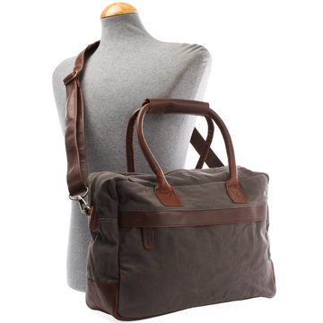 LECONI Shopper Handgepäck Arbeitstasche Damen Herren Leder Canvas LE2007