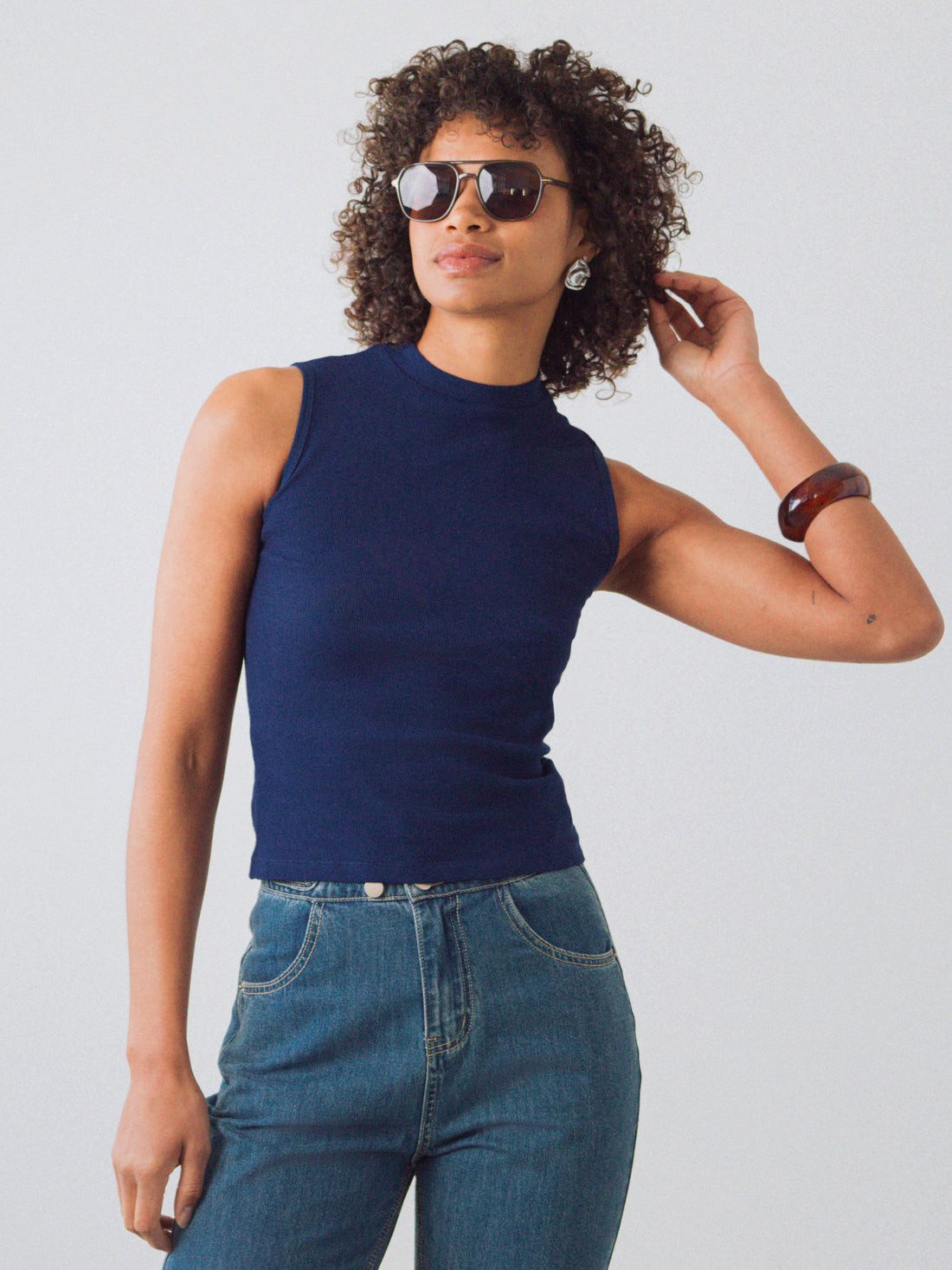 HONEST BASICS Tanktop Mock-Top aus Bio- und recycelter Baumwolle – Bild 3 von 5