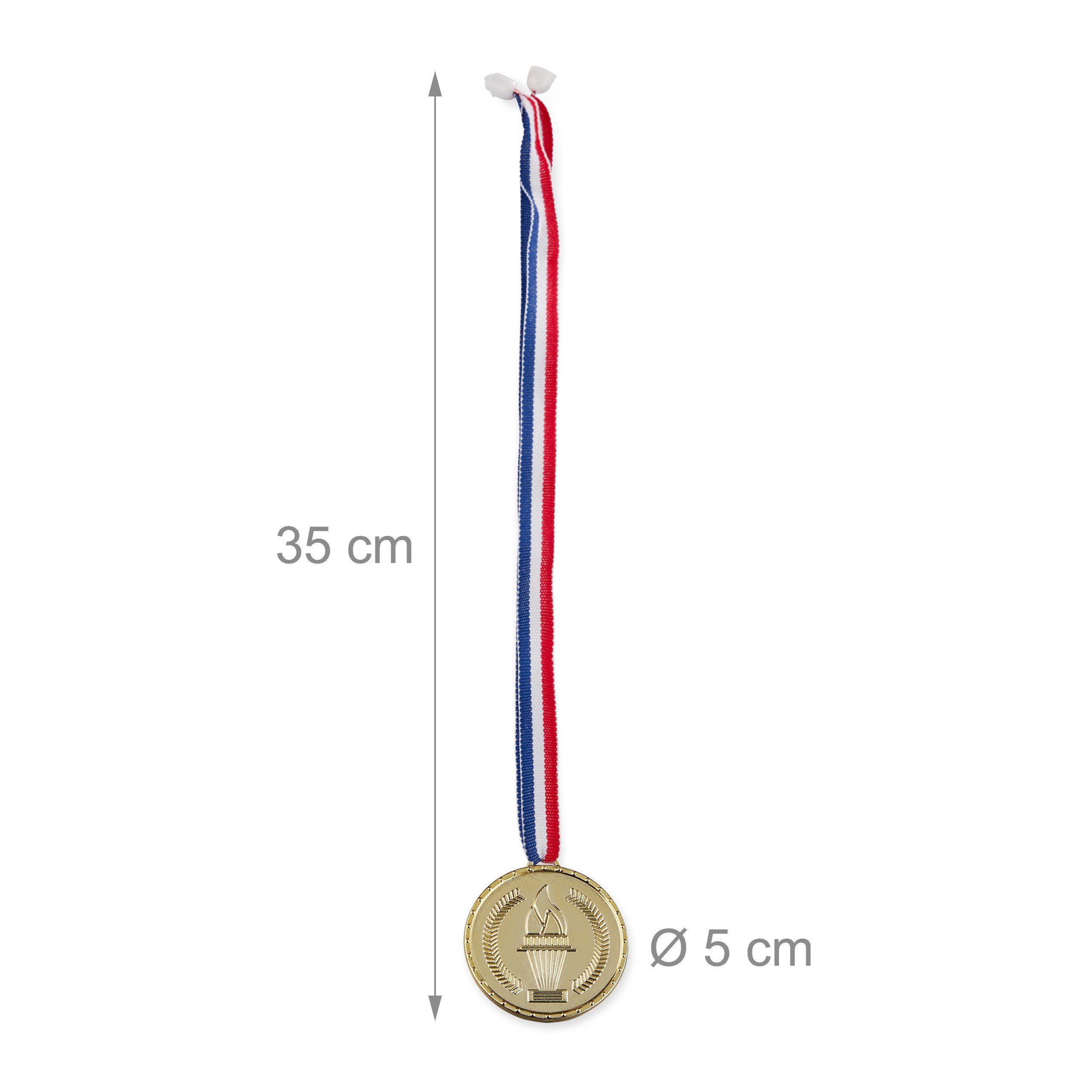 x Dekoobjekt 24 relaxdays Kinder Goldmedaille