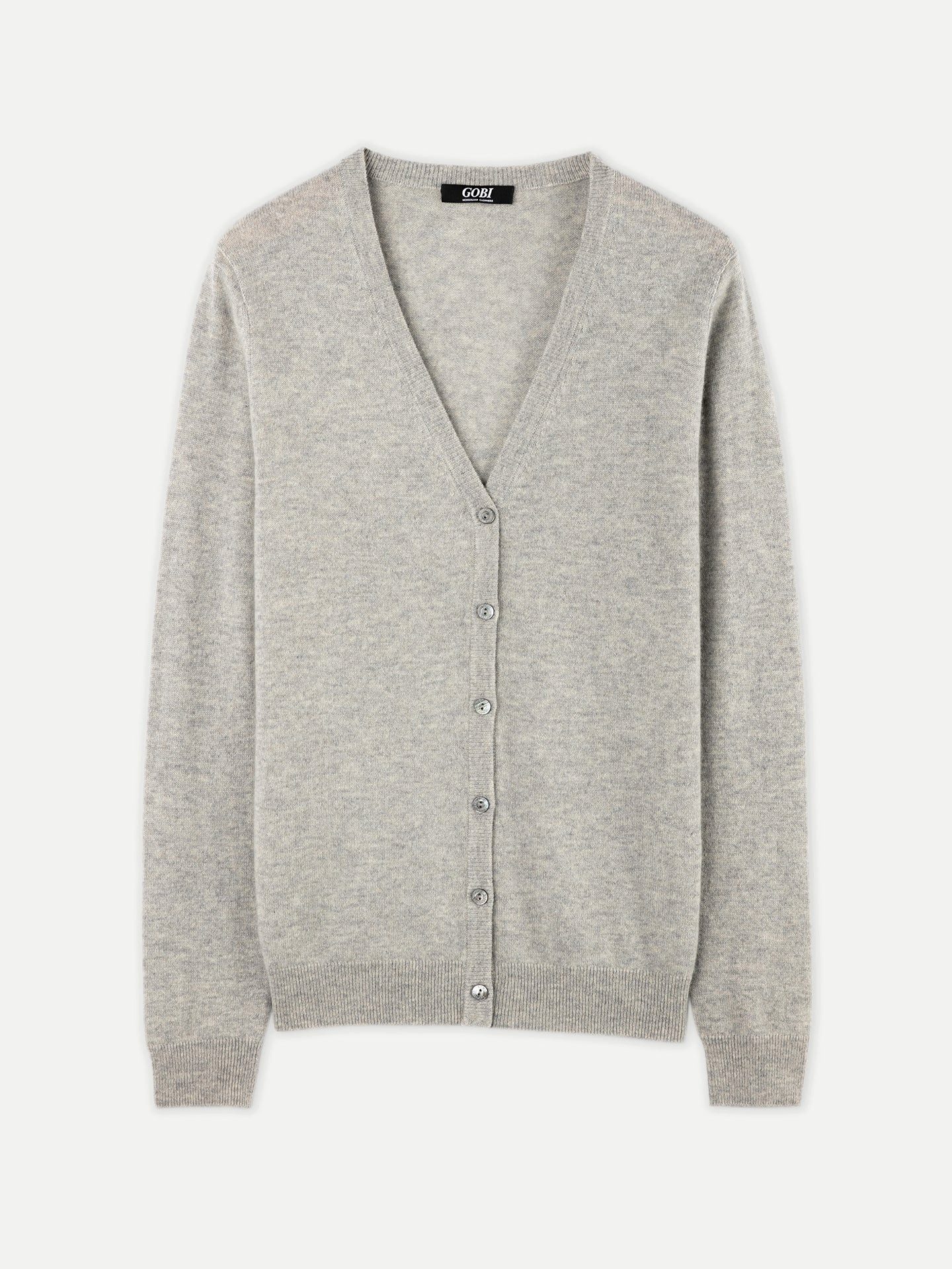 Cardigan V-Ausschnitt Kaschmirstrickjacke