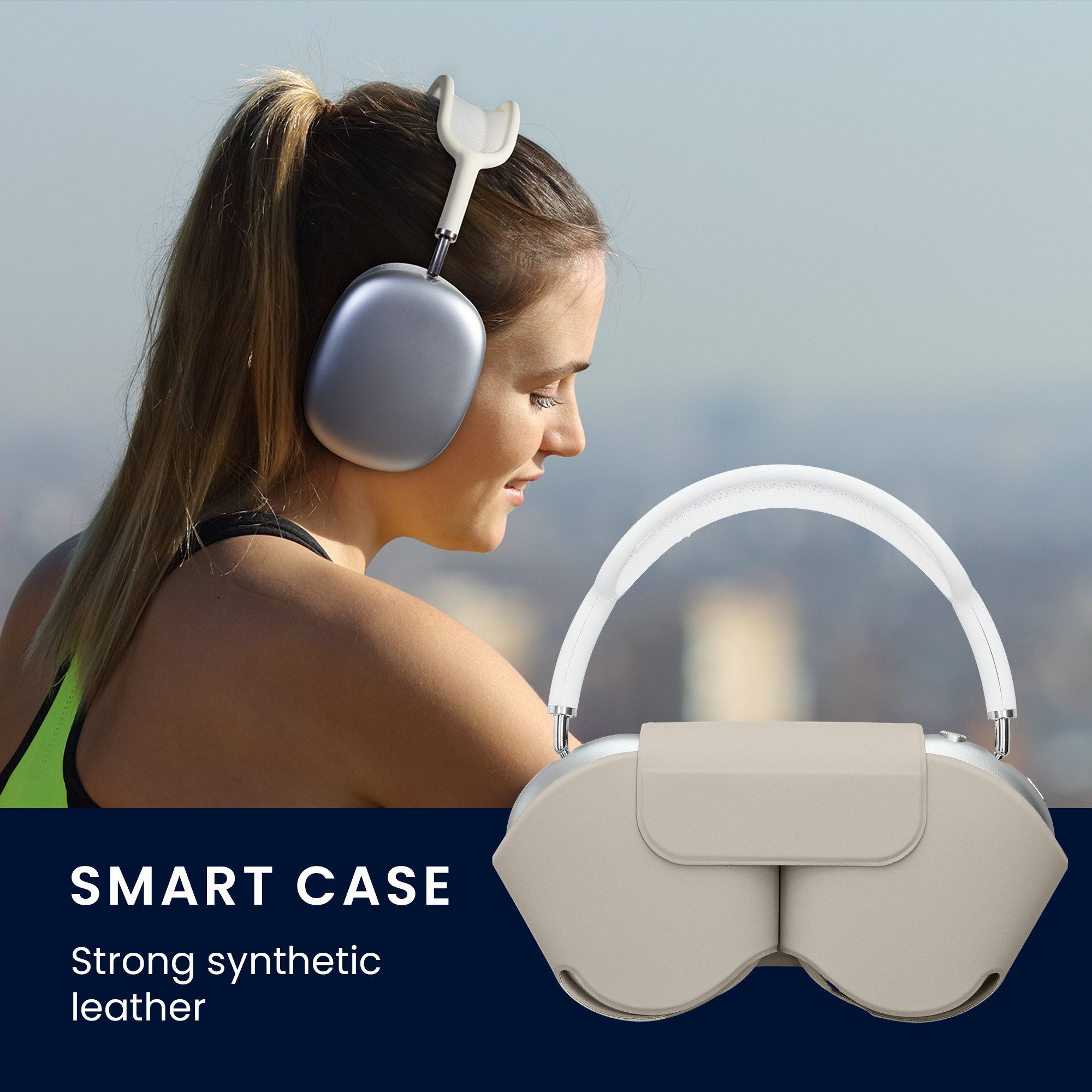 kwmobile Kopfhörer-Schutzhülle Hülle für Apple AirPods Max / AirPods Max 2 Case, AirPods Max / AirPods Max 2 Hülle Sleep Mode kompatibel