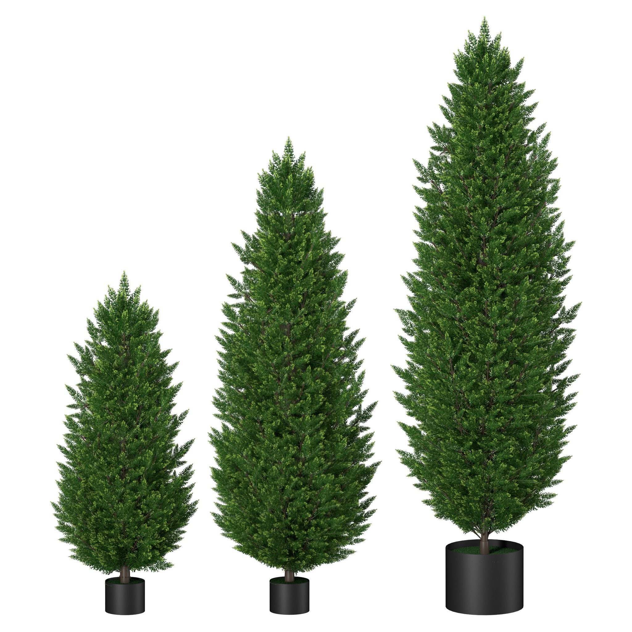 Kunstbaum Künstliche Zeder Kunstpflanze 90/120/150cm 2 Stuks, FIVMEN, Höhe 90 cm, Künstliche Pflanzen wie echt mit Topf