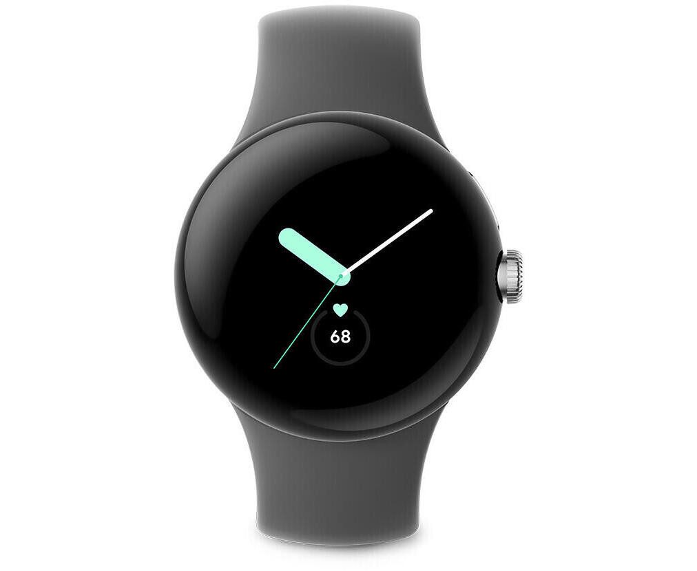 Google Google Pixel Watch (LTE) Polished Silver mit Sport Smartwatch