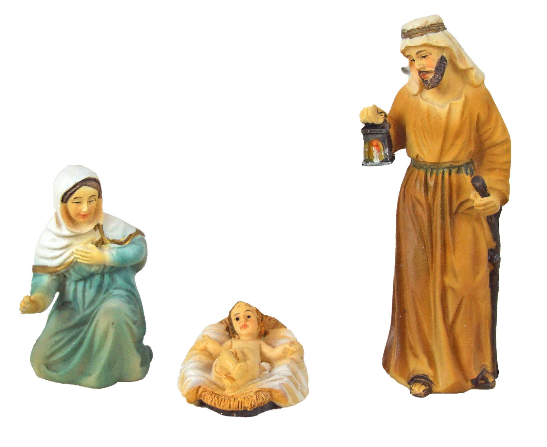dekoprojekt Krippenfigur Heilige Familie K204-01 Krippenfiguren für Ihre Weihnachtskrippe (Set, 3 St., 3 tlg), Krippenfigur