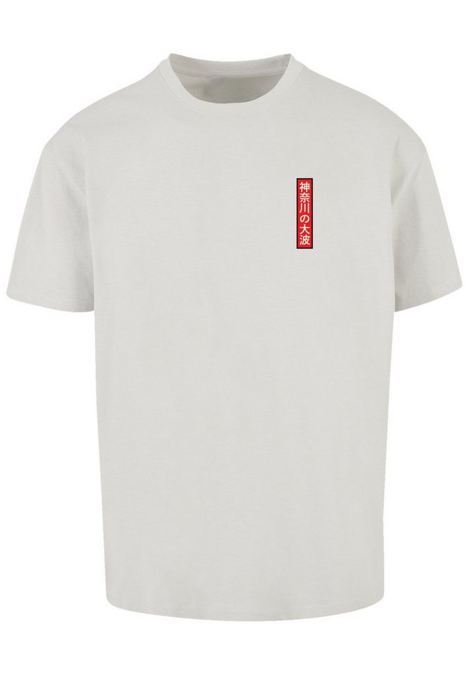F4NT4STIC T-Shirt Kanagawa Welle Japan Print, Das Model ist 180 cm groß und  trägt Größe M